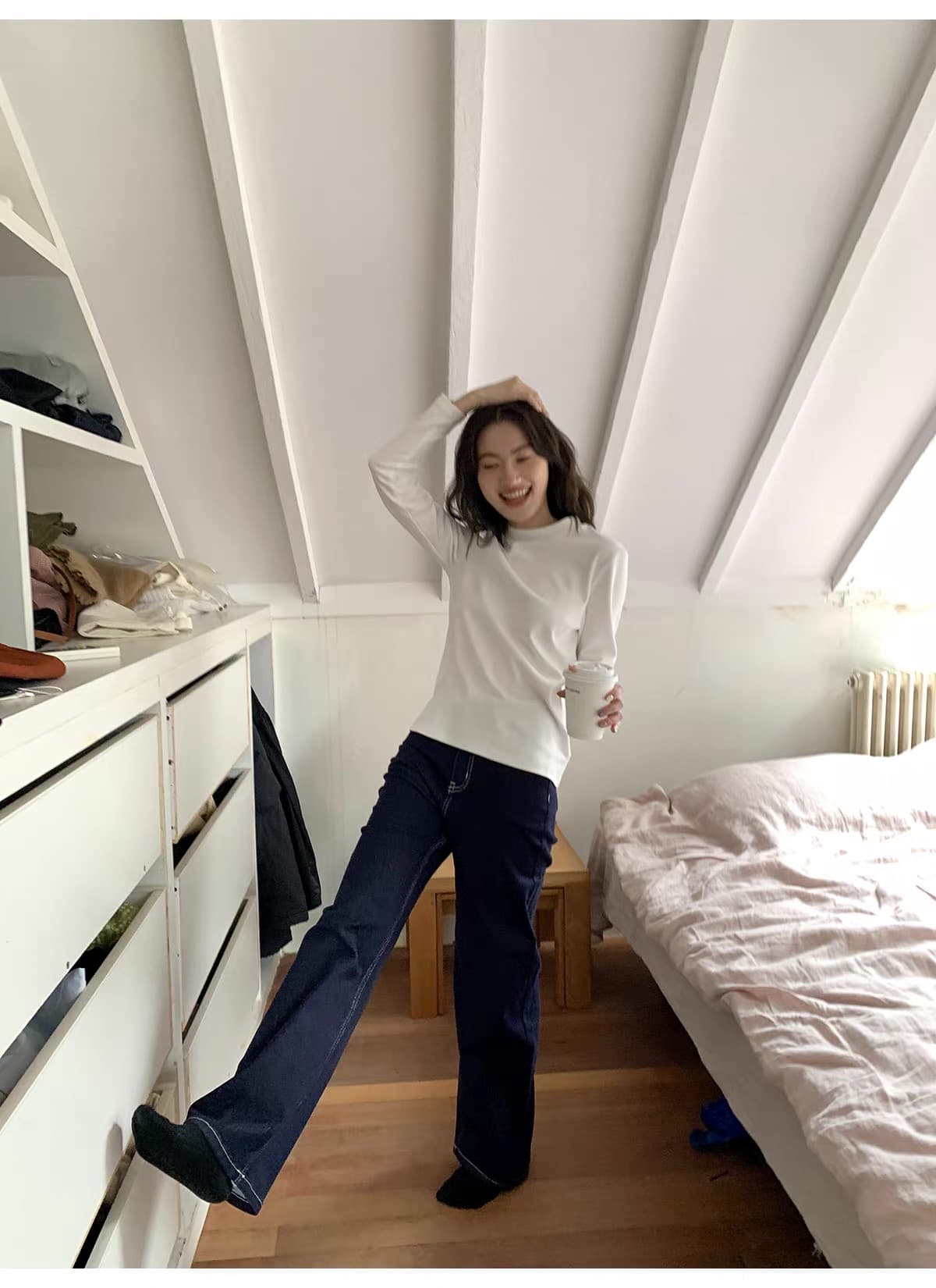 가을 겨울 새로운 수유 티셔츠 출산 후 달 마침표 프로 피부 부드러운 찹쌀 먹이주기 맨위 만나는 반하이넥 니트 스웨터 상세 이미지 9