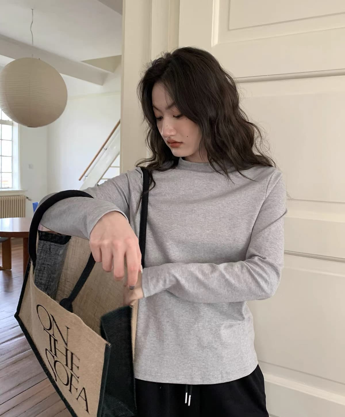 가을 겨울 새로운 수유 티셔츠 출산 후 달 마침표 프로 피부 부드러운 찹쌀 먹이주기 맨위 만나는 반하이넥 니트 스웨터 상세 이미지 14