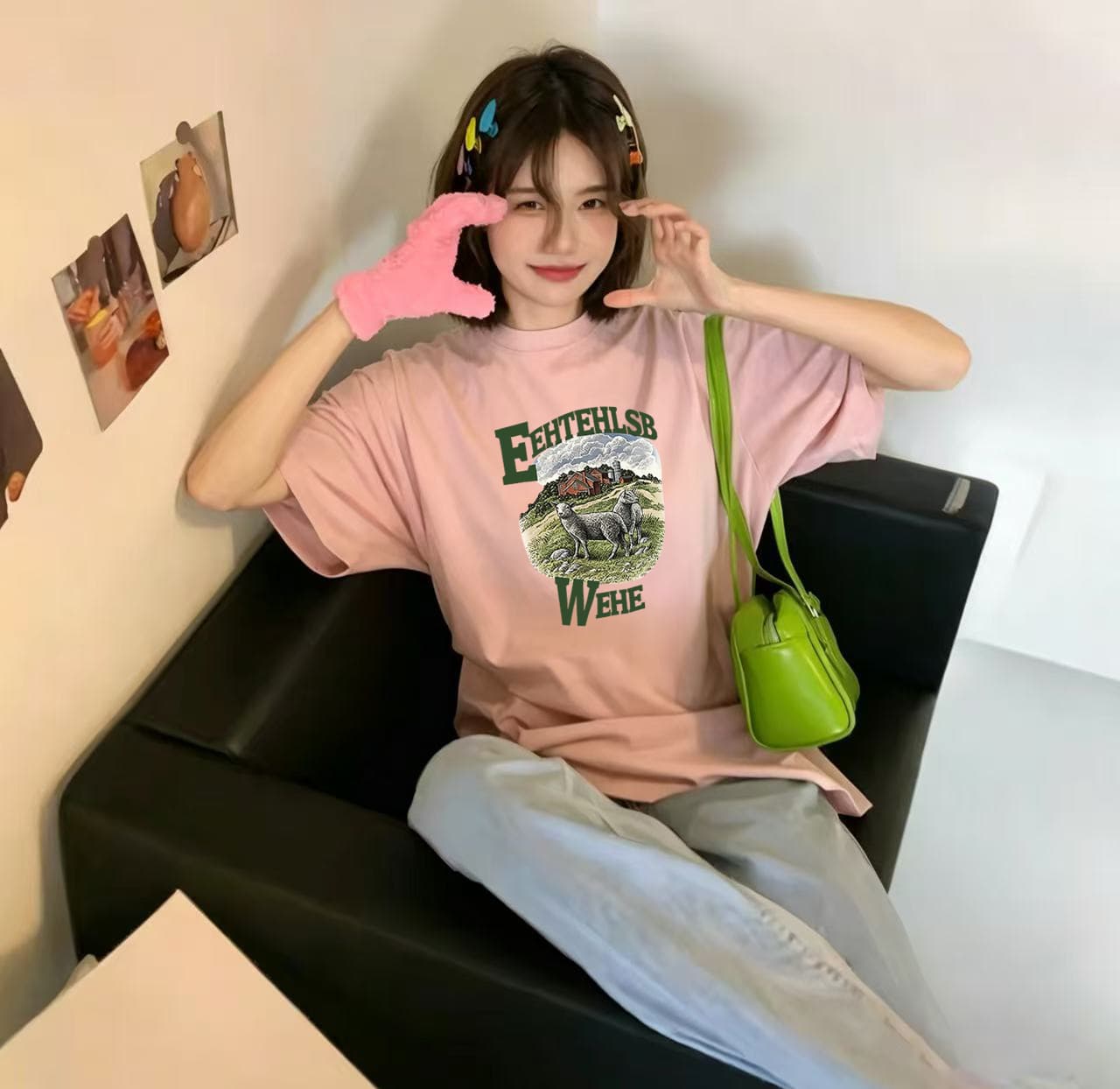 아메리칸 레트로 반팔 티셔츠 여성 2026 새로운 여름 ins 조수 브랜드 디자인 센스 프린트 루즈핏 맨위 서비스 상세 이미지 10