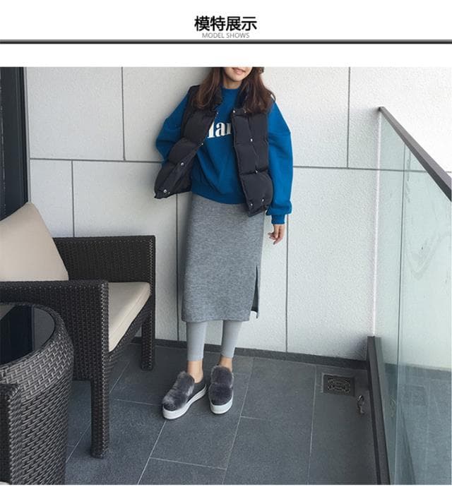 검정색 페이크 레이어드 레깅스 여성 외출용 가을 겨울 털이 있고 두꺼운 보온 슬림해 보이는 하이웨이스트 타이트 스커트 치마바지 팬티스타킹 상세 이미지 3