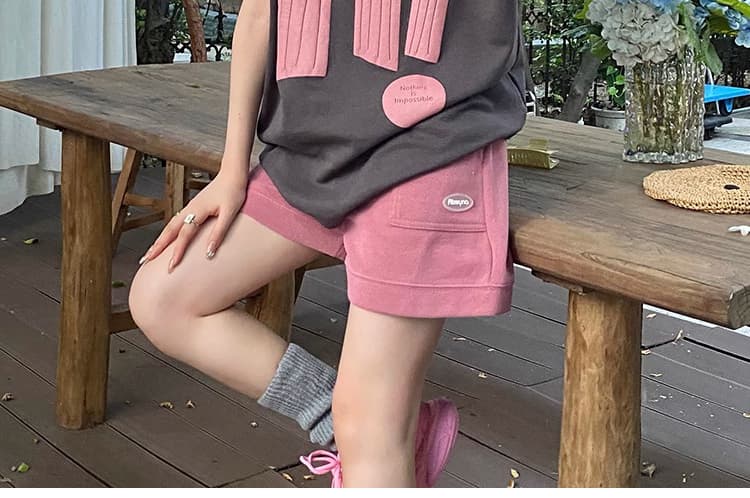 지금 지금 임산부 여름 나가라. 패션 외국 가스 세련된 작은 키 반팔 티셔츠 캐주얼 반바지 투피스 세트 여름 드레스 상세 이미지 20