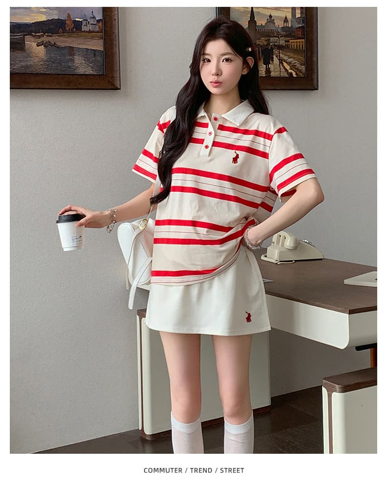 지금 지금 실사 높음 럭셔리 무거운 작업 루즈핏 에디션 여름 반팔 티셔츠 반바지 패션 임산부 세트 상세 이미지 18