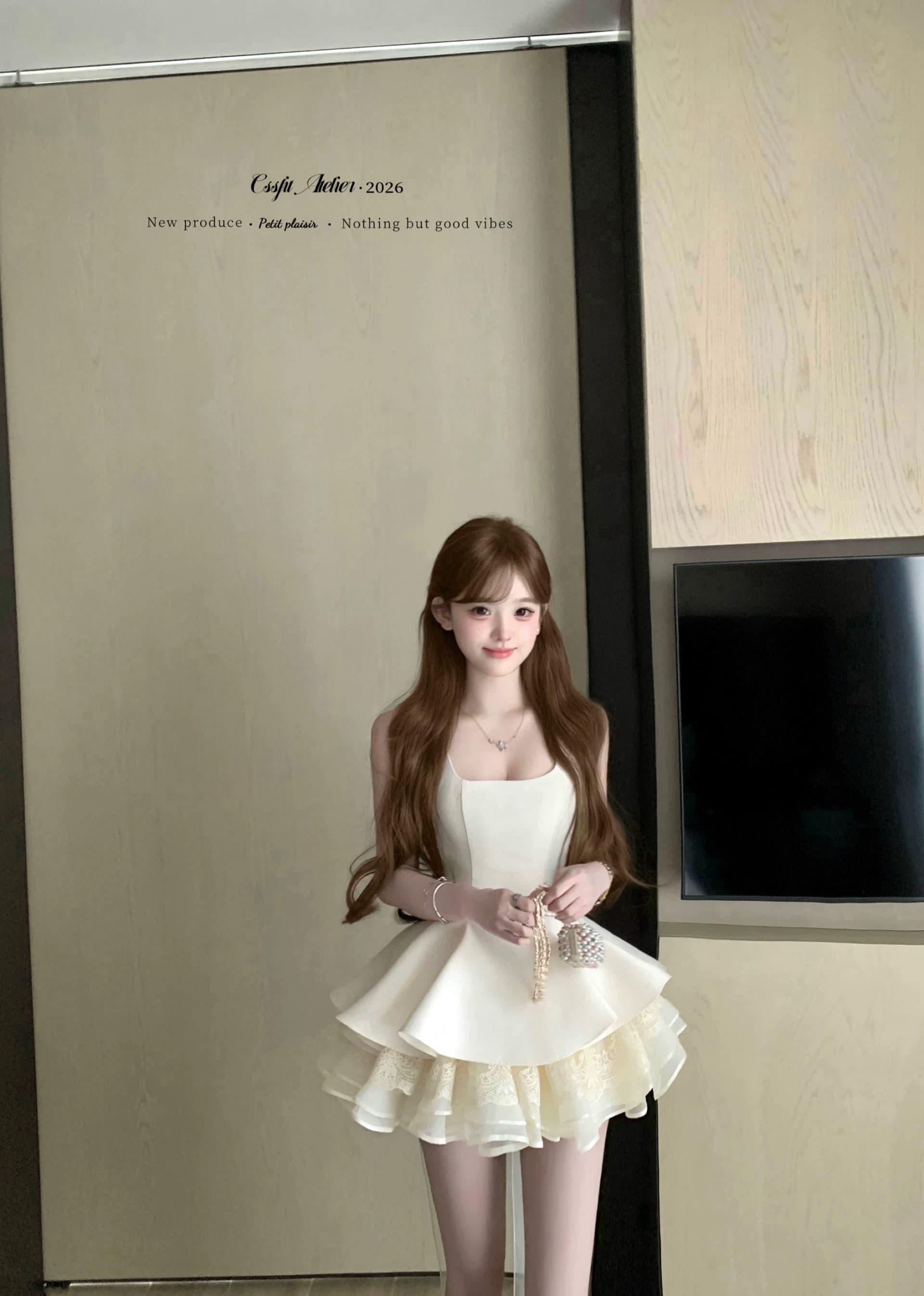 늦게 우산 우산 26 ss 파리 사랑 예약하기 무거운 작업 자오 이슬 생각하기 같은 단락 jor a 멜라루카 대 나비 매듭 드레스 상세 이미지 4