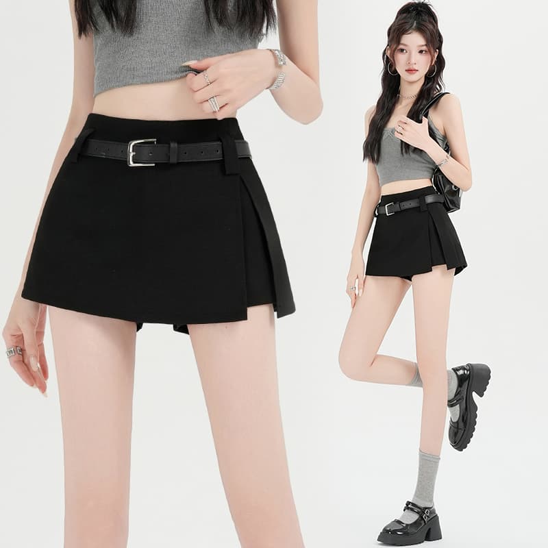2026 봄 여름 새로운 한 마디 반신 스커트 여성 작은 키 핫걸 치마바지 로우 웨이스트 타이트 스커트 패션 반 스커트 이미지 3