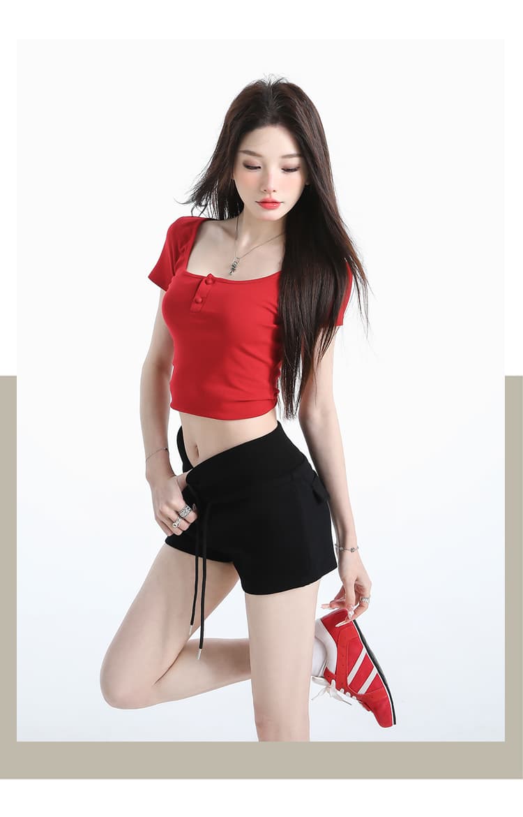 실사 회색 캐주얼 바지 여성 2026 여름 새로운 슬림해 보이는 한 마디 바지 스트레이트 반바지 핫걸 타이트 스커트 핫 바지 여성 상세 이미지 23
