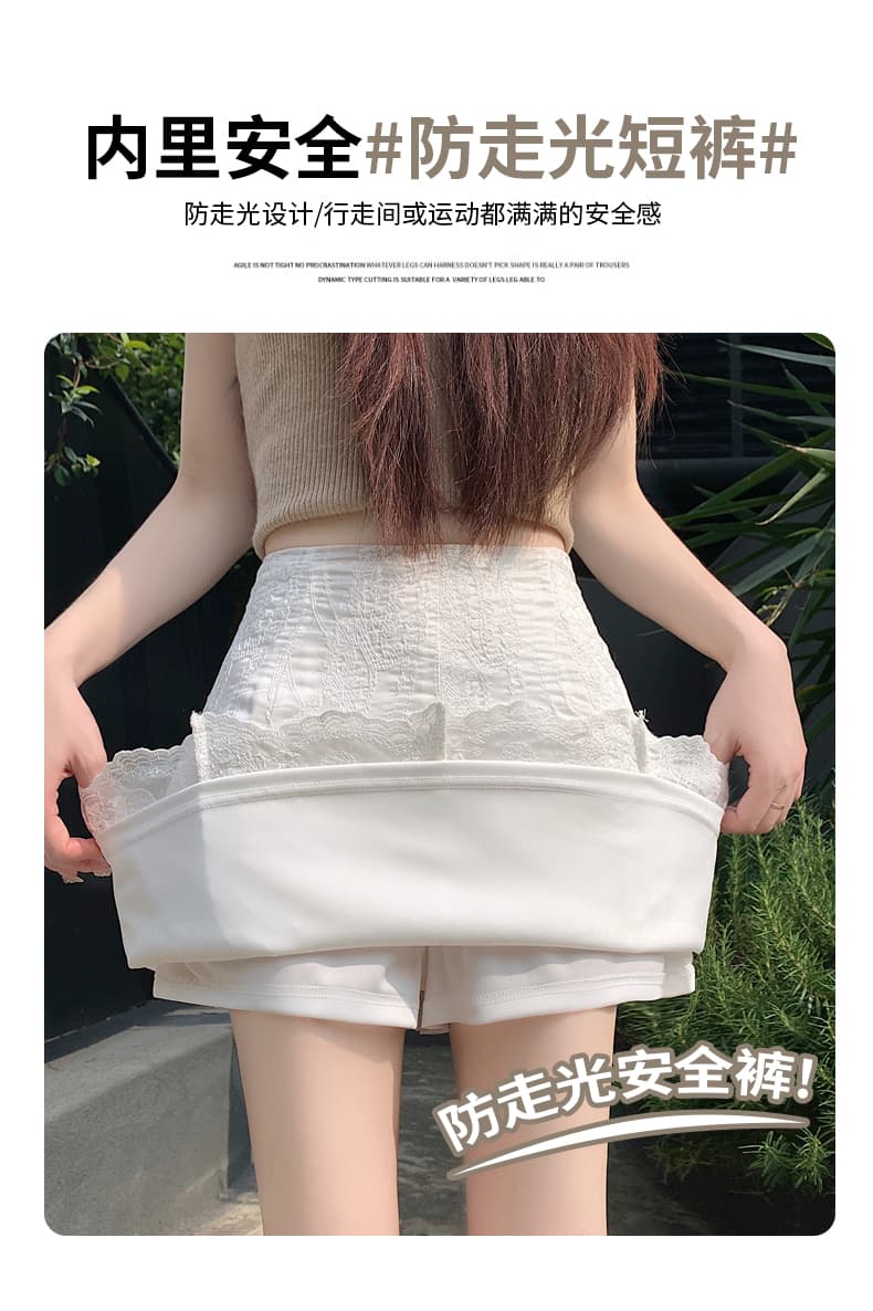 실사 레이스 조각 타이트 스커트 반신 스커트 여성 2026 새로운 캐주얼 다용도 노출 방지 핫걸 한 마디 미니 스커트 상세 이미지 9