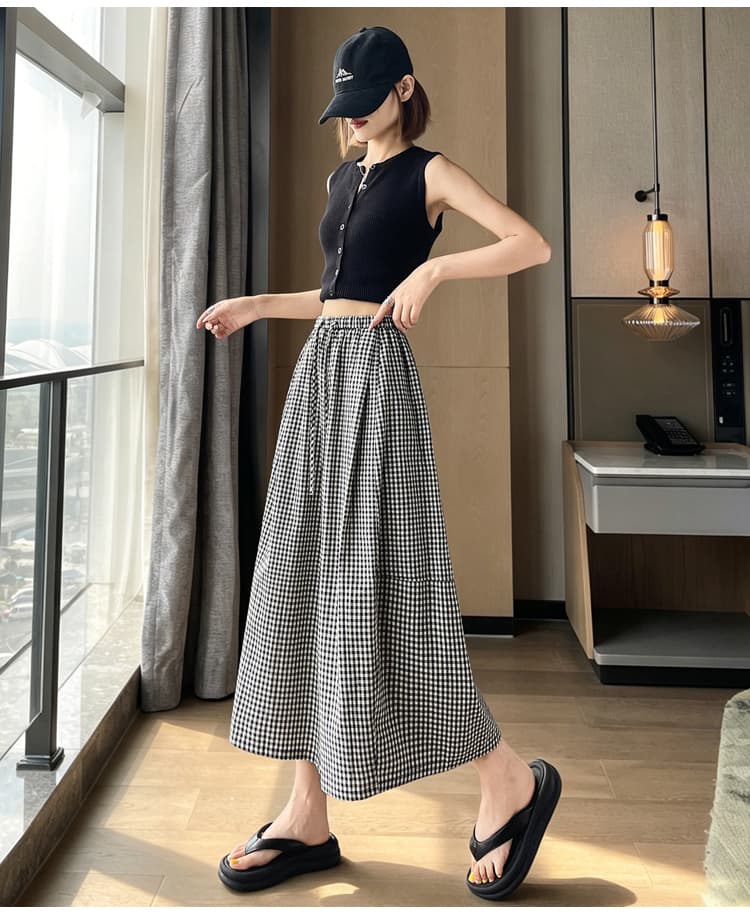 실사 펌프 로프 허리밴드 캐주얼 풍선 바지 여성 2026 여름 새로운 슬림해 보이는 작은 키 스트레이트 여덟 9부 바지 상세 이미지 27