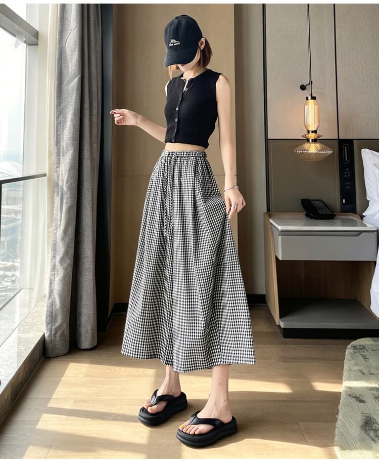 실사 펌프 로프 허리밴드 캐주얼 풍선 바지 여성 2026 여름 새로운 슬림해 보이는 작은 키 스트레이트 여덟 9부 바지 상세 이미지 30