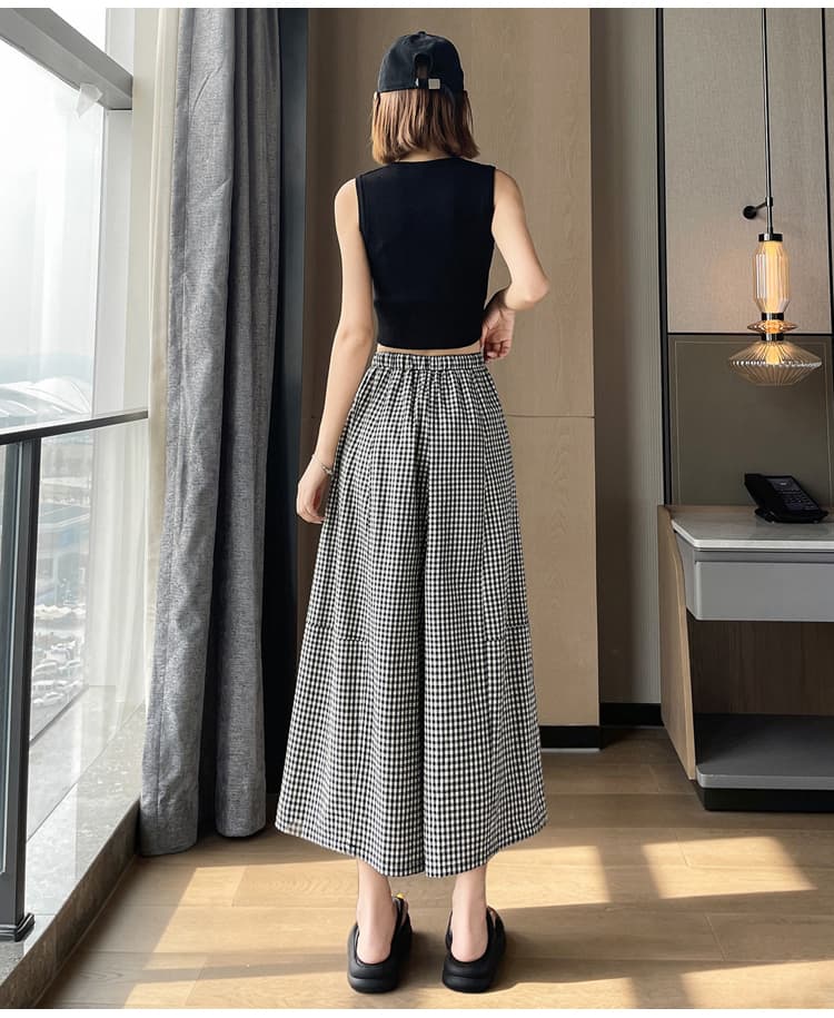 실사 펌프 로프 허리밴드 캐주얼 풍선 바지 여성 2026 여름 새로운 슬림해 보이는 작은 키 스트레이트 여덟 9부 바지 상세 이미지 36