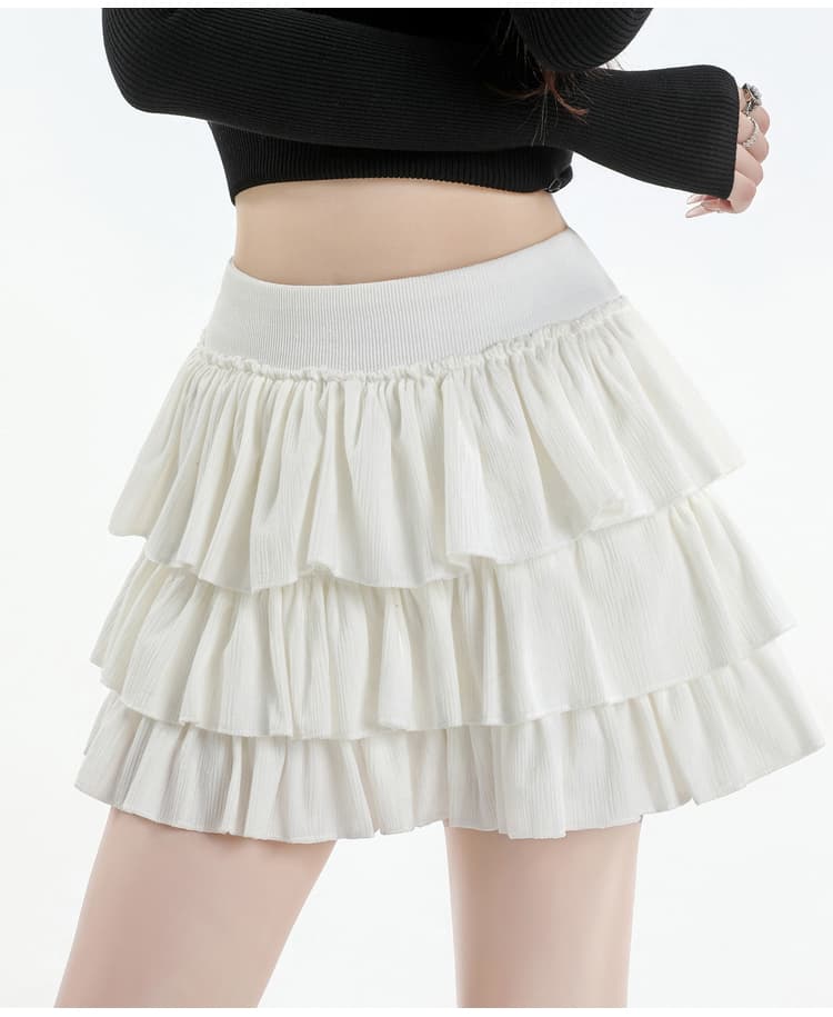 실사 발레 바람 벨벳 한 마디 반신 스커트 여성 2026 가을 겨울 새로운 하이웨이스트 층 케이크 드레스 퍼프 스커트 아이들 상세 이미지 30