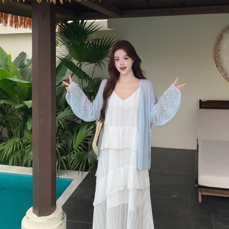 빅 사이즈 여성 의류 프릴 만나는 슬립 드레스 봄 지방 mm 중간 길이 슬림해 보이는 다용도 치마 상세 이미지 16