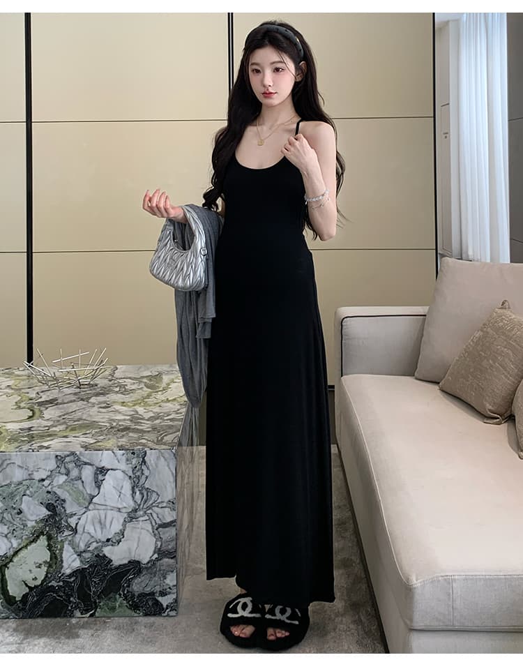 실사 선물 물품 봄 여름 신제품 느긋한 바람 게으른 세트 미니멀리즘 니트 슬립 드레스 자외선 차단 오픈 가디건 외부 가져 가라. 상세 이미지 52