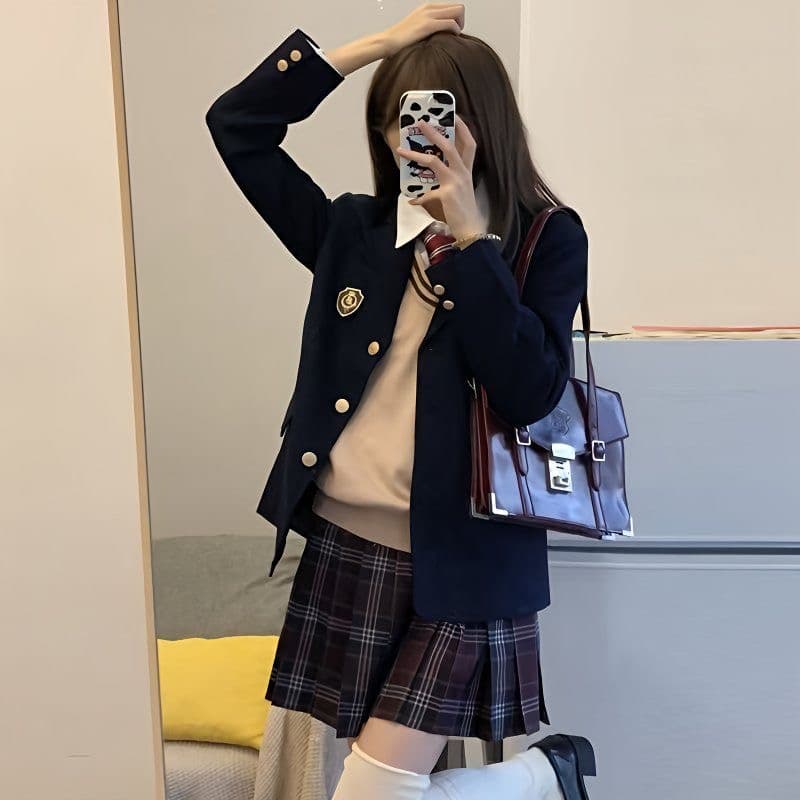 오리지널 jk 유니폼 작은 키 정장 재킷 일본식 학원 스타일 학생 학교 들어 센스 봄 가을 블레이저 맨위 상세 이미지 6