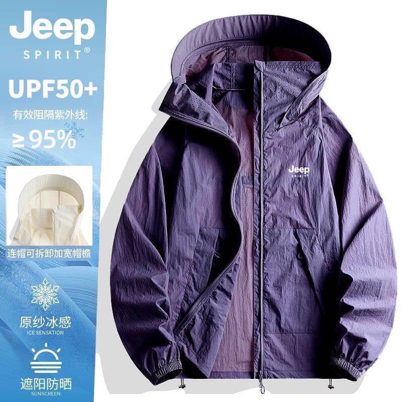 jeep 지프 여름 얇고 가벼운 자외선 차단 의류 남녀 같은 단락 국방 자외선 야외 도파민 캐주얼 자외선 차단 재킷 이미지 3