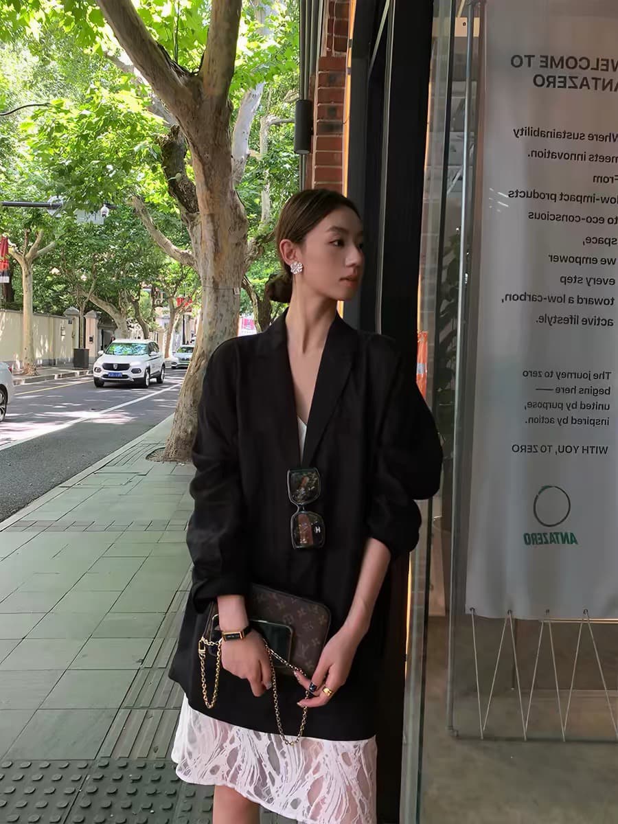 여름 드레스 새로운 빅 사이즈 워시 물 아마 루즈핏 셔츠 드레스 세련된 작은 대중 디자인 스타일 태양 보호 셔츠 상세 이미지 2