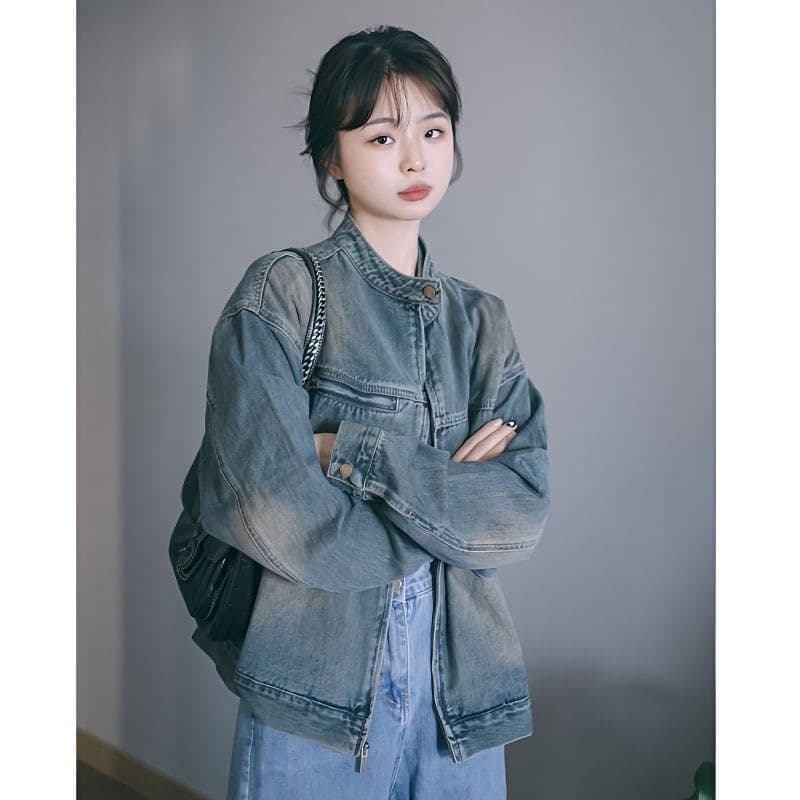 2026 년 새로운 데님 여성 코트 봄 가을 폭발 올해 인기 chic 이른 봄 맨위 고급 센스 재킷 상세 이미지 2