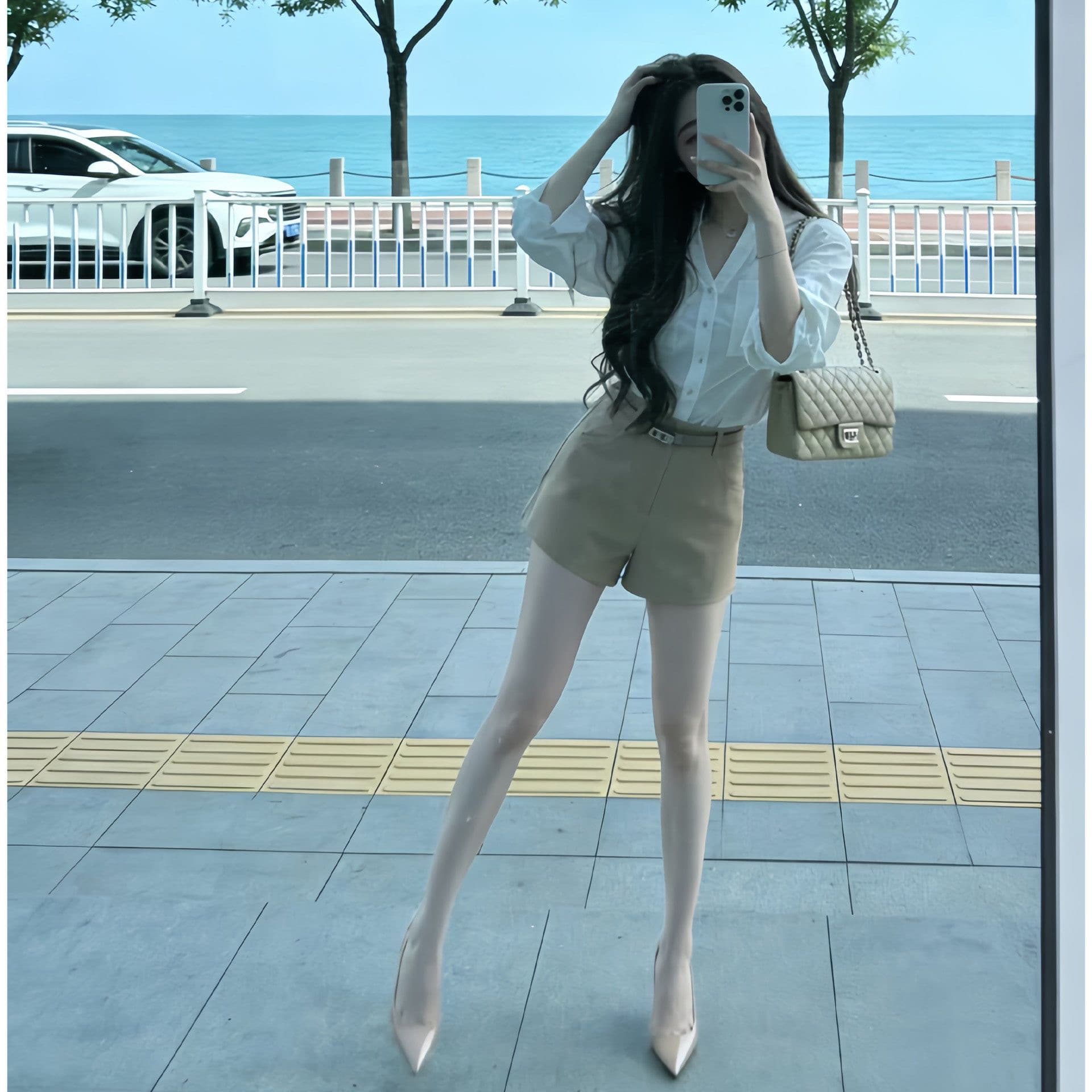 한 부서 봄 여름 빛 요리 한 바람 세트 바지 여성 의류 고유 한 슈퍼 잘 생긴 ~ 중 반바지 품격 작은 키 2026 새로운 이미지 4