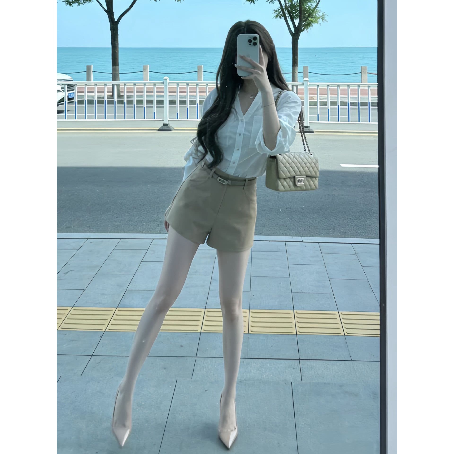 한 부서 봄 여름 빛 요리 한 바람 세트 바지 여성 의류 고유 한 슈퍼 잘 생긴 ~ 중 반바지 품격 작은 키 2026 새로운 상세 이미지 2