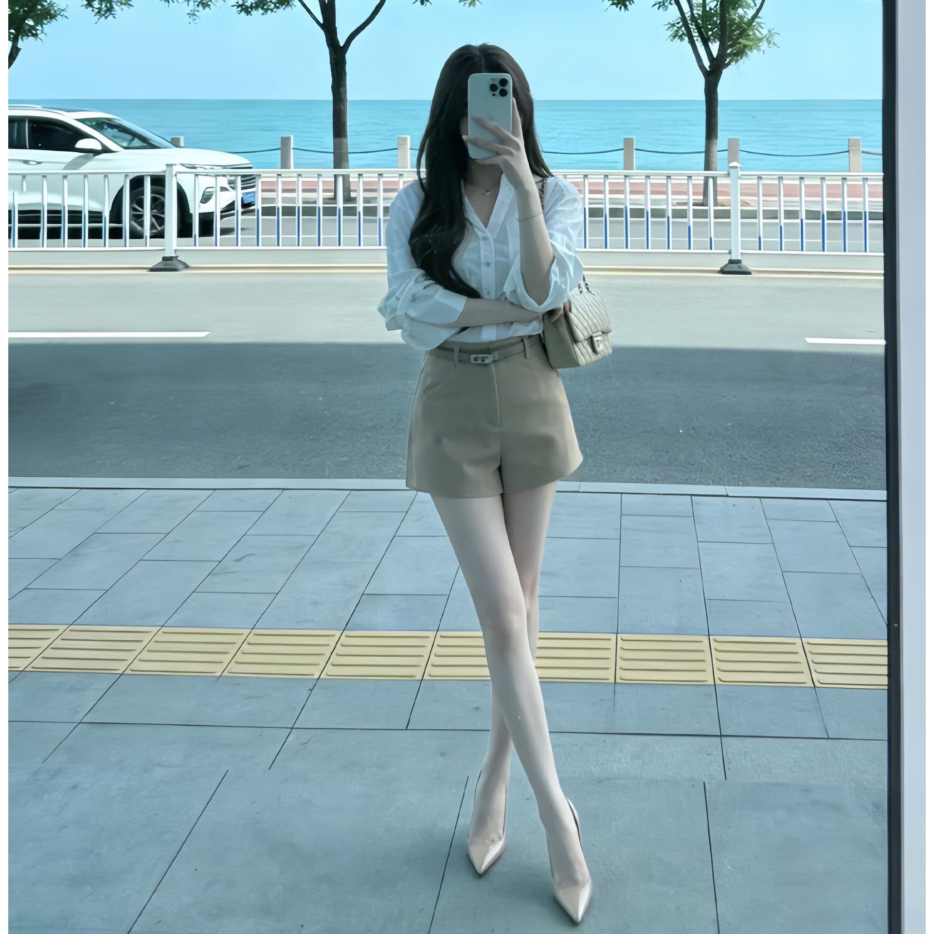 한 부서 봄 여름 빛 요리 한 바람 세트 바지 여성 의류 고유 한 슈퍼 잘 생긴 ~ 중 반바지 품격 작은 키 2026 새로운 상세 이미지 3