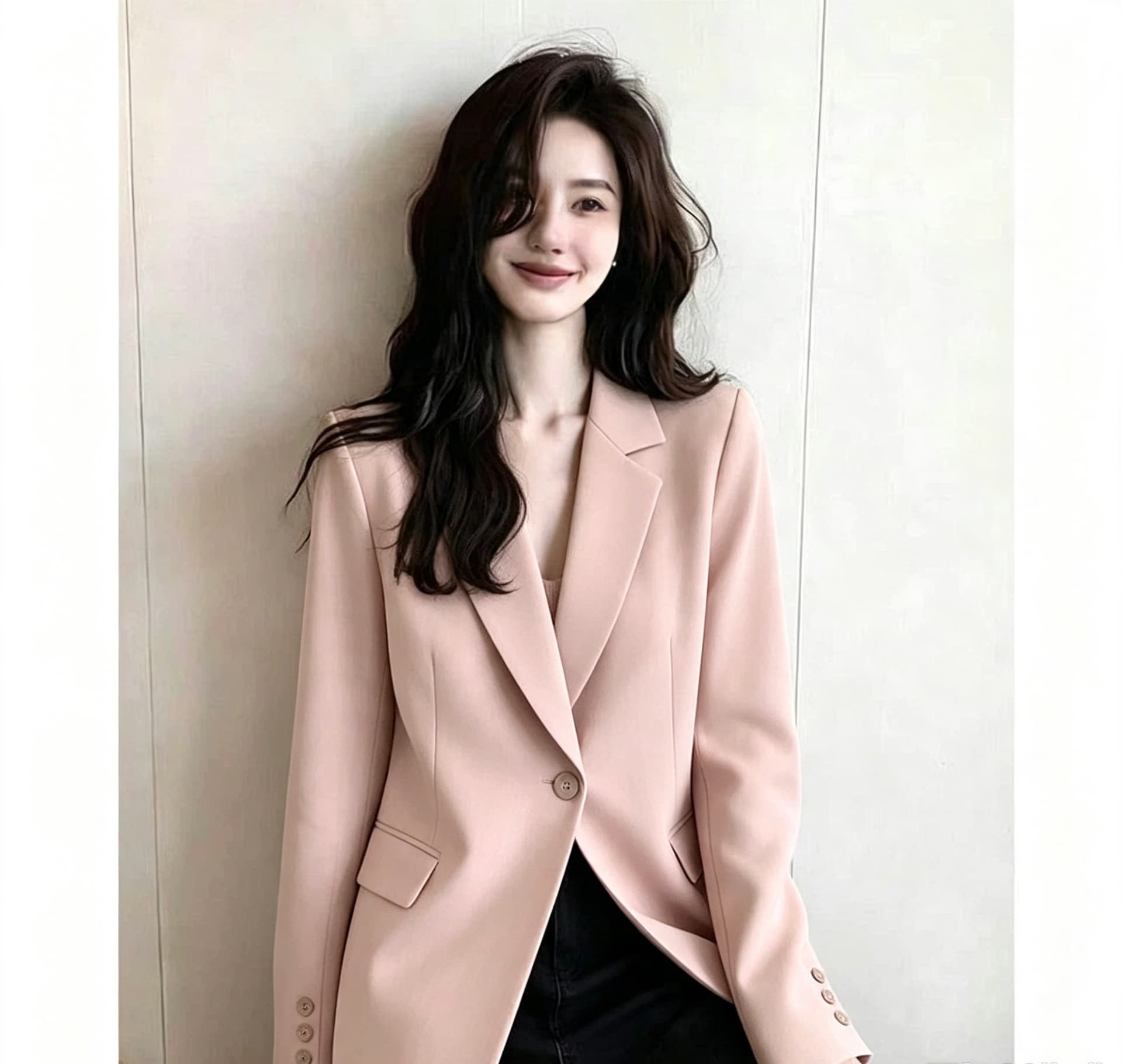 베이지 색 도루 센스 블레이저 슬림해 보이는 출퇴근 바람 새로운 캐주얼 작은 키 루즈핏 맨위 봄 가을 품격 정장 상세 이미지 2