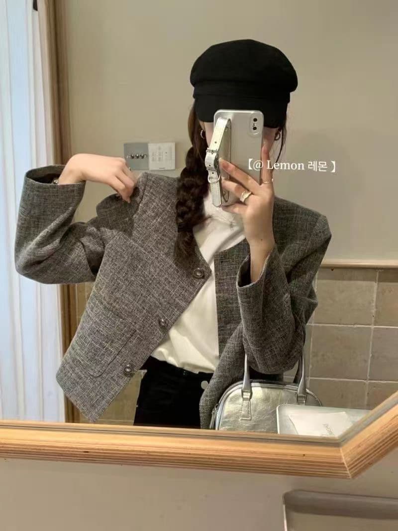 2026 봄 가을 새로운 한국 스타일 chic 작은 샤넬 스타일 다용도 긴팔 오픈 가디건 짧은 여성 코트 상세 이미지 3