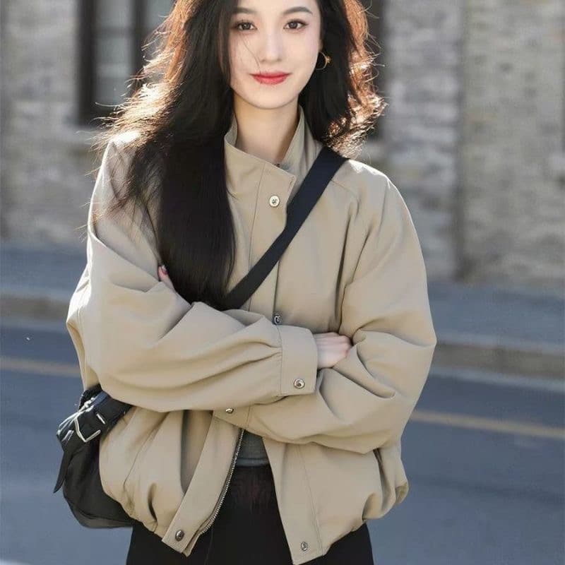 2026 봄 야구 외투 여성 의류 미니멀리즘 새로운 폭발 고유 한 슈퍼 잘 생긴 작은 키 캐주얼 재킷 맨위 상세 이미지 2