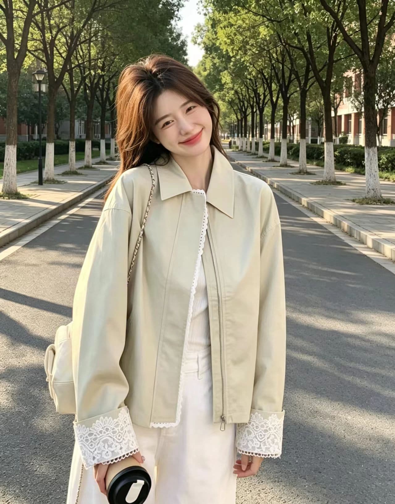 빅 사이즈 300 근 한 부서 고유 한 레이스 조각 짧은 여성 코트 작은 키 봄 새로운 2026 재킷 맨위