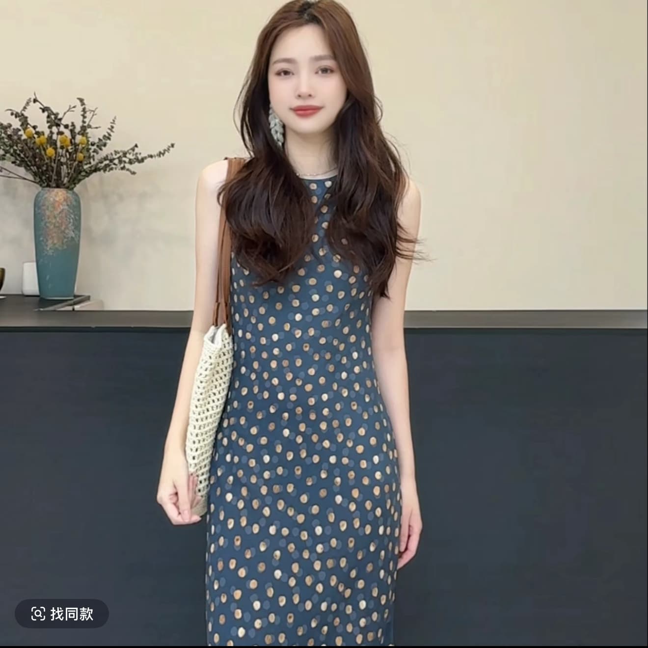 자정 스타 여름 프랑스식 휴가 바람 레트로 자정 스타 허리 수축 드레스 상세 이미지 2