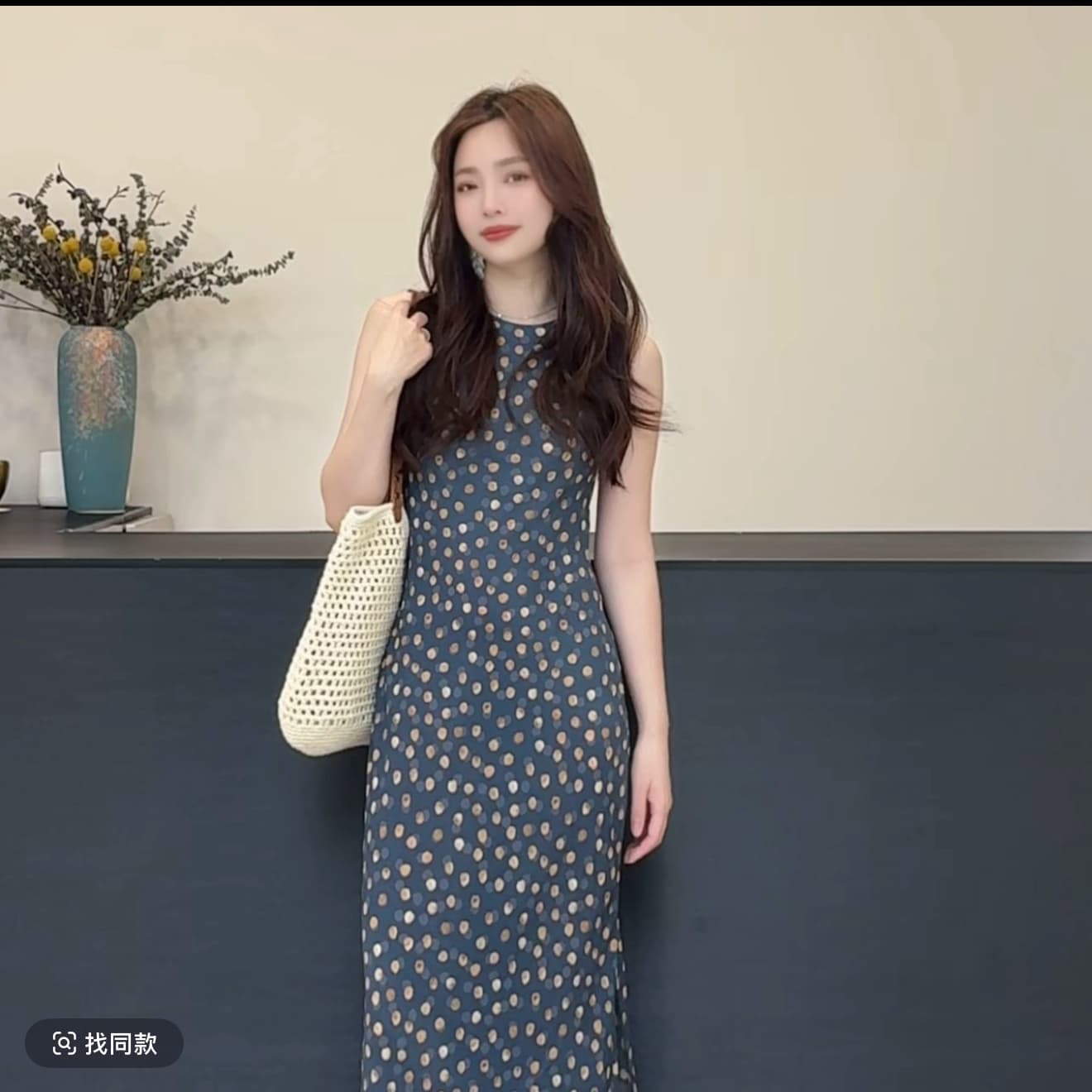 자정 스타 여름 프랑스식 휴가 바람 레트로 자정 스타 허리 수축 드레스 상세 이미지 3