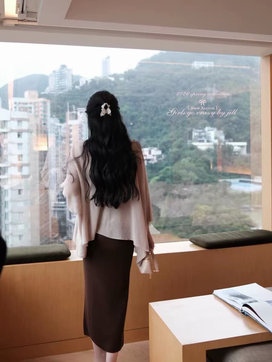 jill 대 자매 입력 가게 반드시 루 주간 실크 아마 모델링 오픈 가디건 나 숙박 제나라 색상 ~ 중 이미지 3