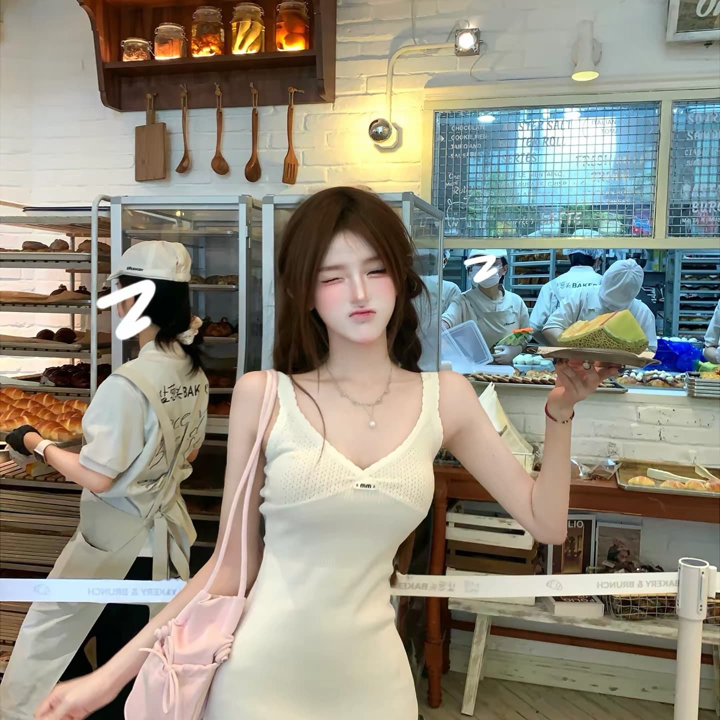 루이 茜 달빛 고백 여름 ins 바람 한국 스타일 느긋한 드레스 이미지 3
