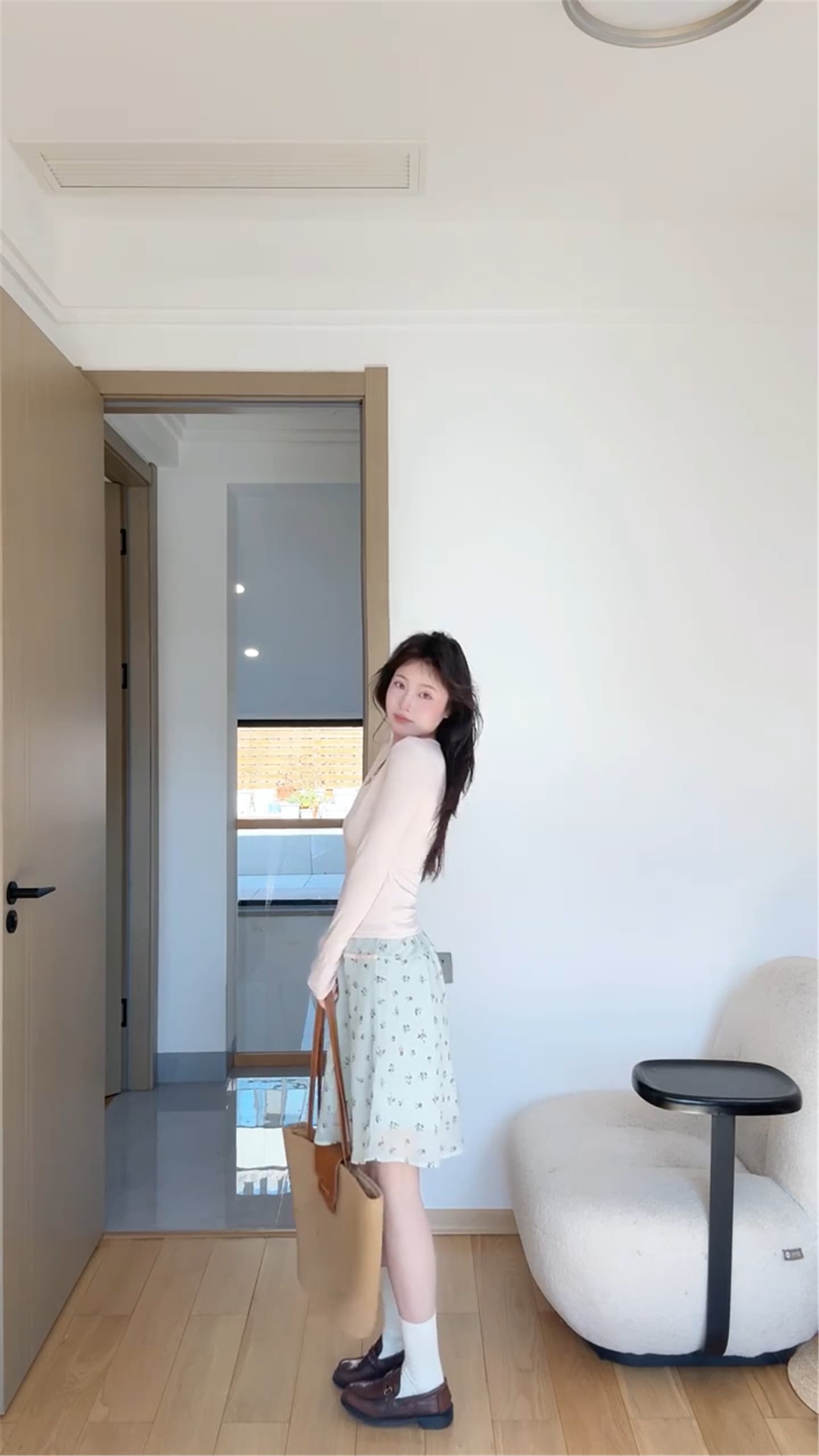 원본 원단 박하 녹색 포 멜로 디자인 센스 작은 A라인 스커트 꽃무늬 반신 스커트 여성 봄 여름 새로운 슈퍼 잘 생긴 중간 스커트 상세 이미지 11