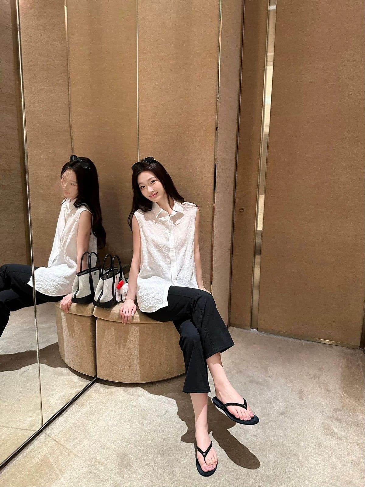 8 점 담배 파이프 부츠컷 바지 캐주얼 요가 알몸의 피부 센스 슬림해 보이는 여름 바지 상세 이미지 25