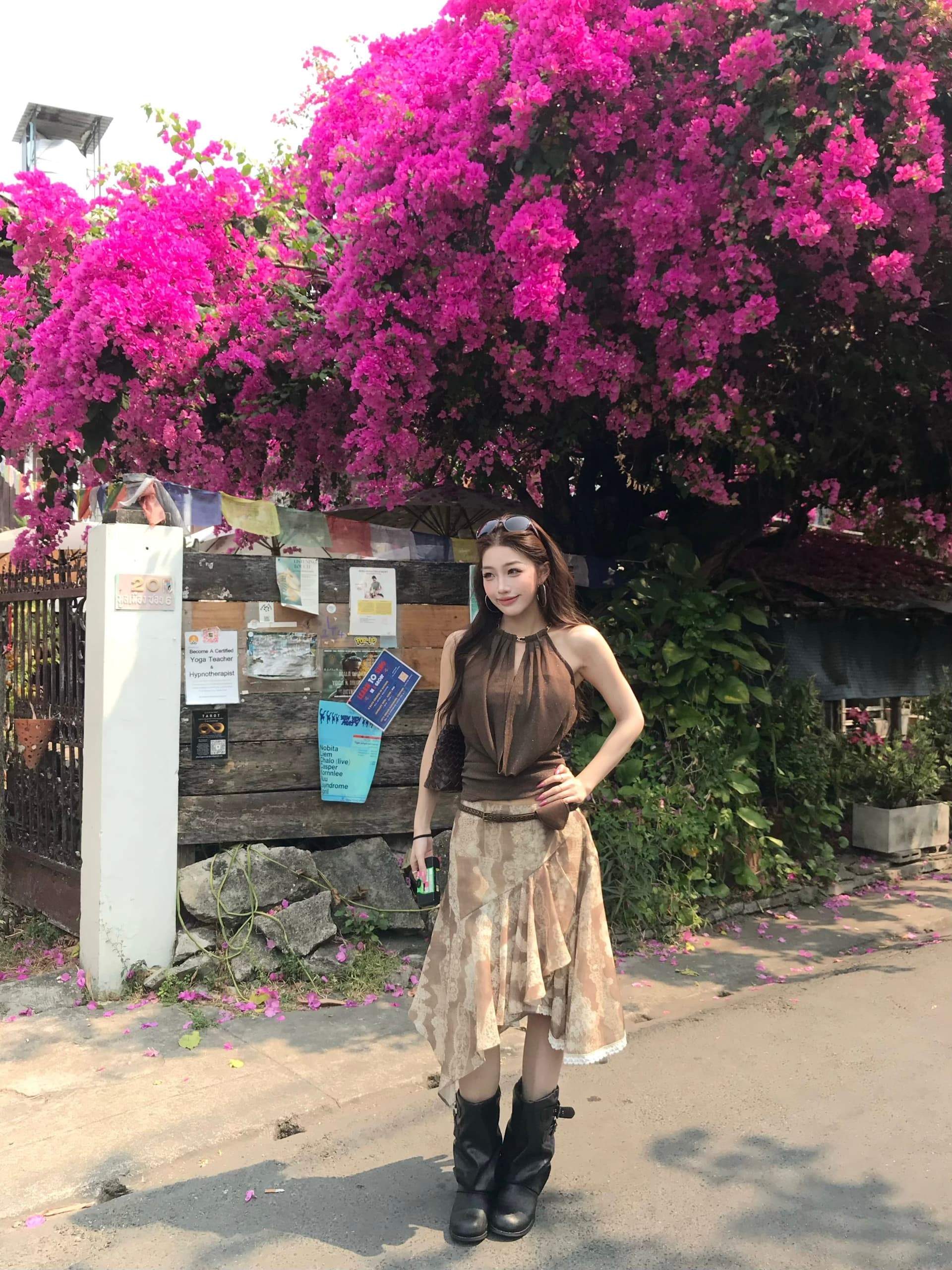 아메리칸 핫걸 휴가 바람 행침 목 캐미솔 여름 외출용 디자인 센스 자이언트 잘 생긴 민소매 아름다움 뒤쪽에 의류 상세 이미지 6
