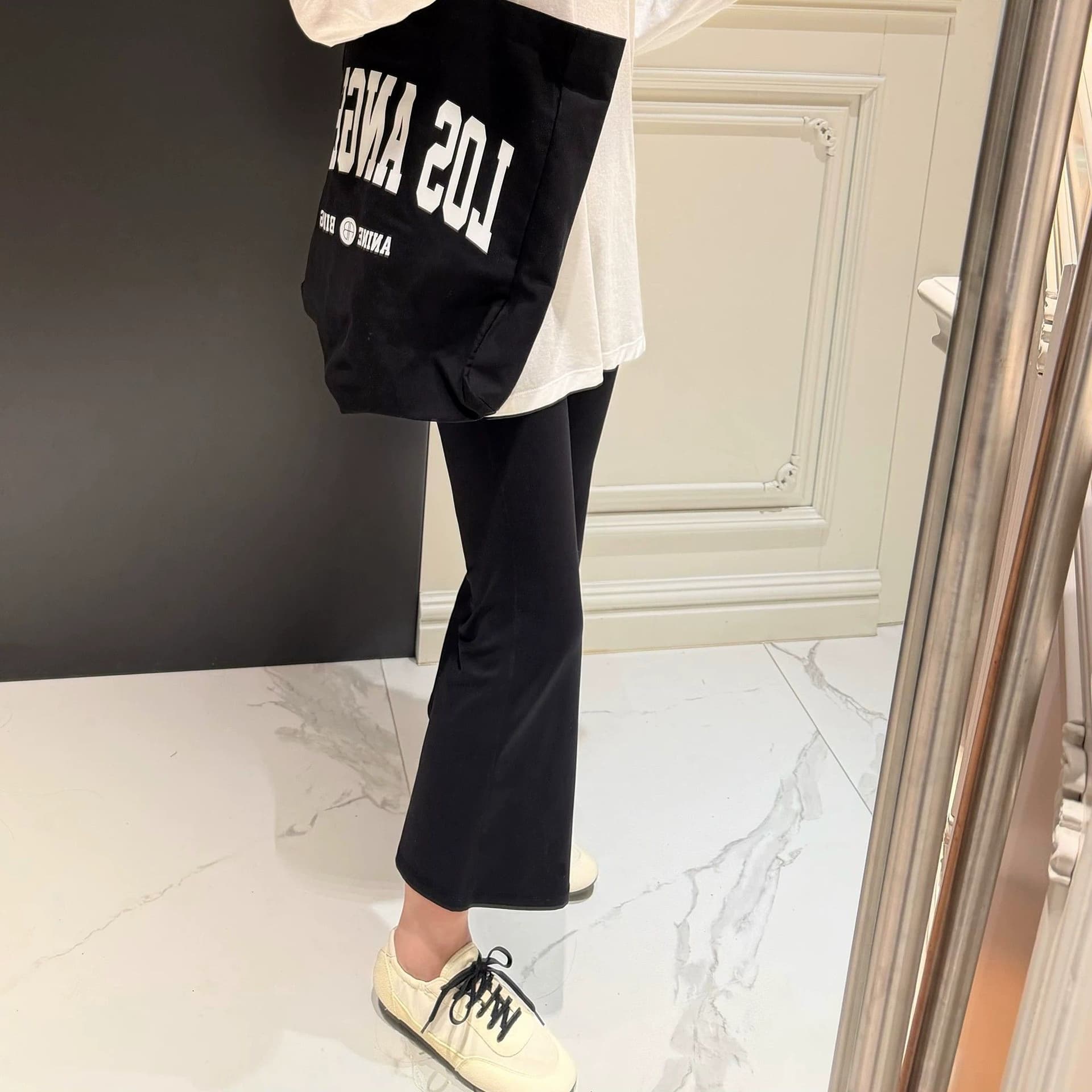 8 점 담배 파이프 부츠컷 바지 캐주얼 요가 알몸의 피부 센스 슬림해 보이는 여름 바지 이미지 3