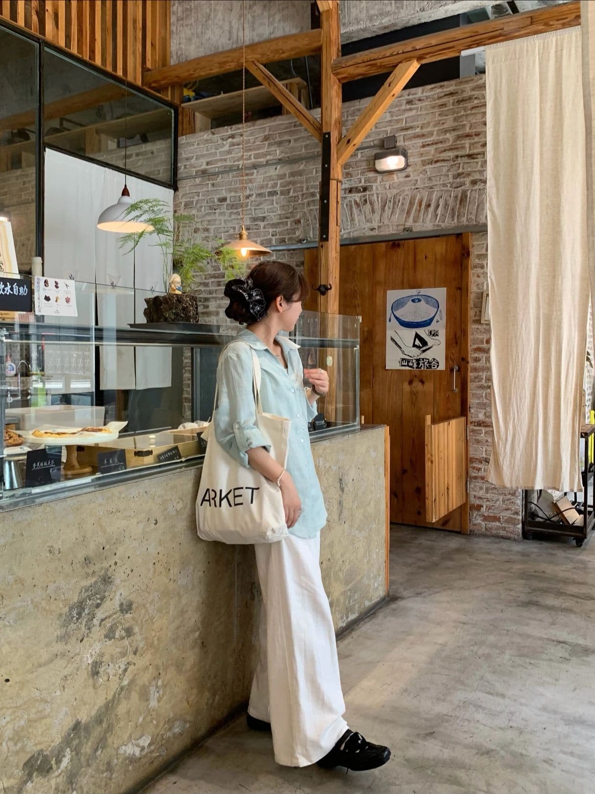 프랑스식 박하 녹색 셔츠 여성 긴 소매 여름 얇은 스타일 출퇴근 캐주얼 디자인 센스 작은 대중 Chic V넥 맨위 상세 이미지 7