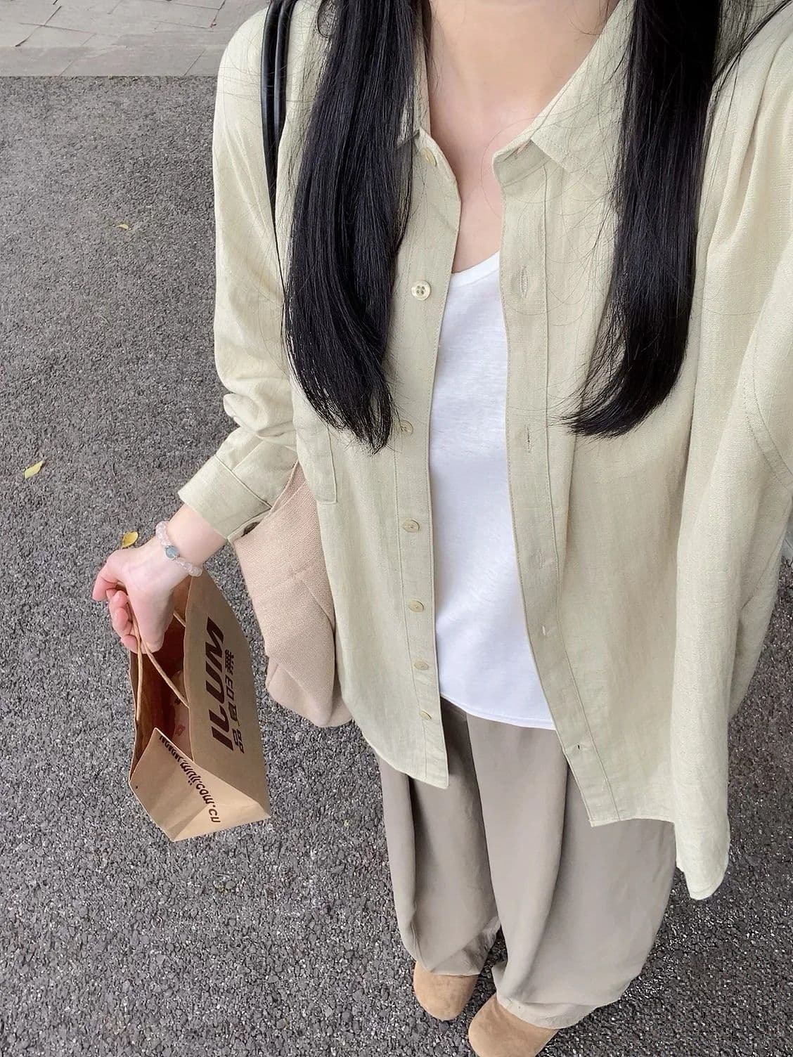 60 대나무 섬유 40 나일론 빛 사람들 엄격한 선택 보다 작은 서울 여름 느긋한 느슨함 센스 한 부서 출퇴근 착용 가져 가라. 이미지 4