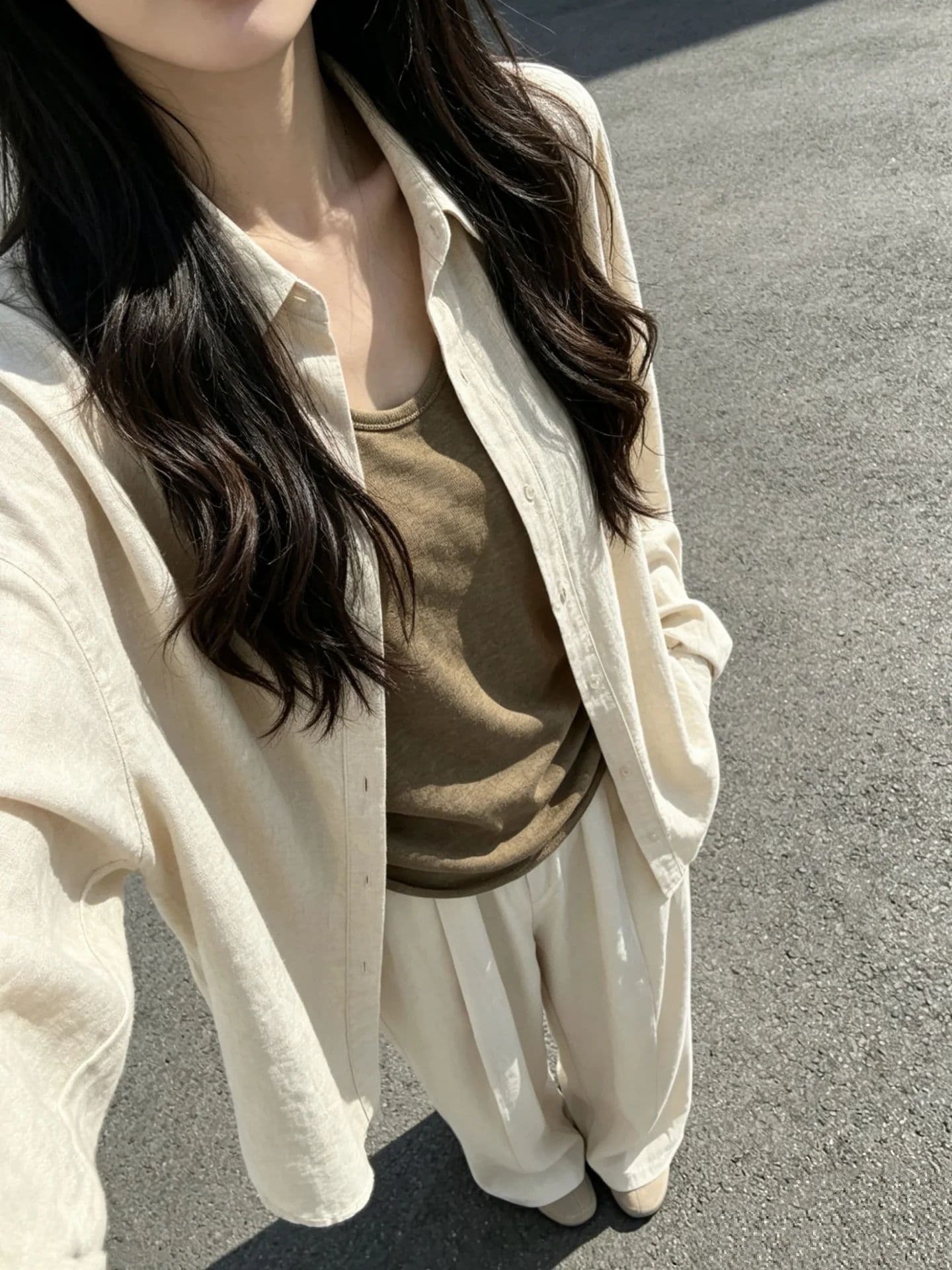 60 대나무 섬유 40 나일론 빛 사람들 엄격한 선택 보다 작은 서울 여름 느긋한 느슨함 센스 한 부서 출퇴근 착용 가져 가라. 이미지 2