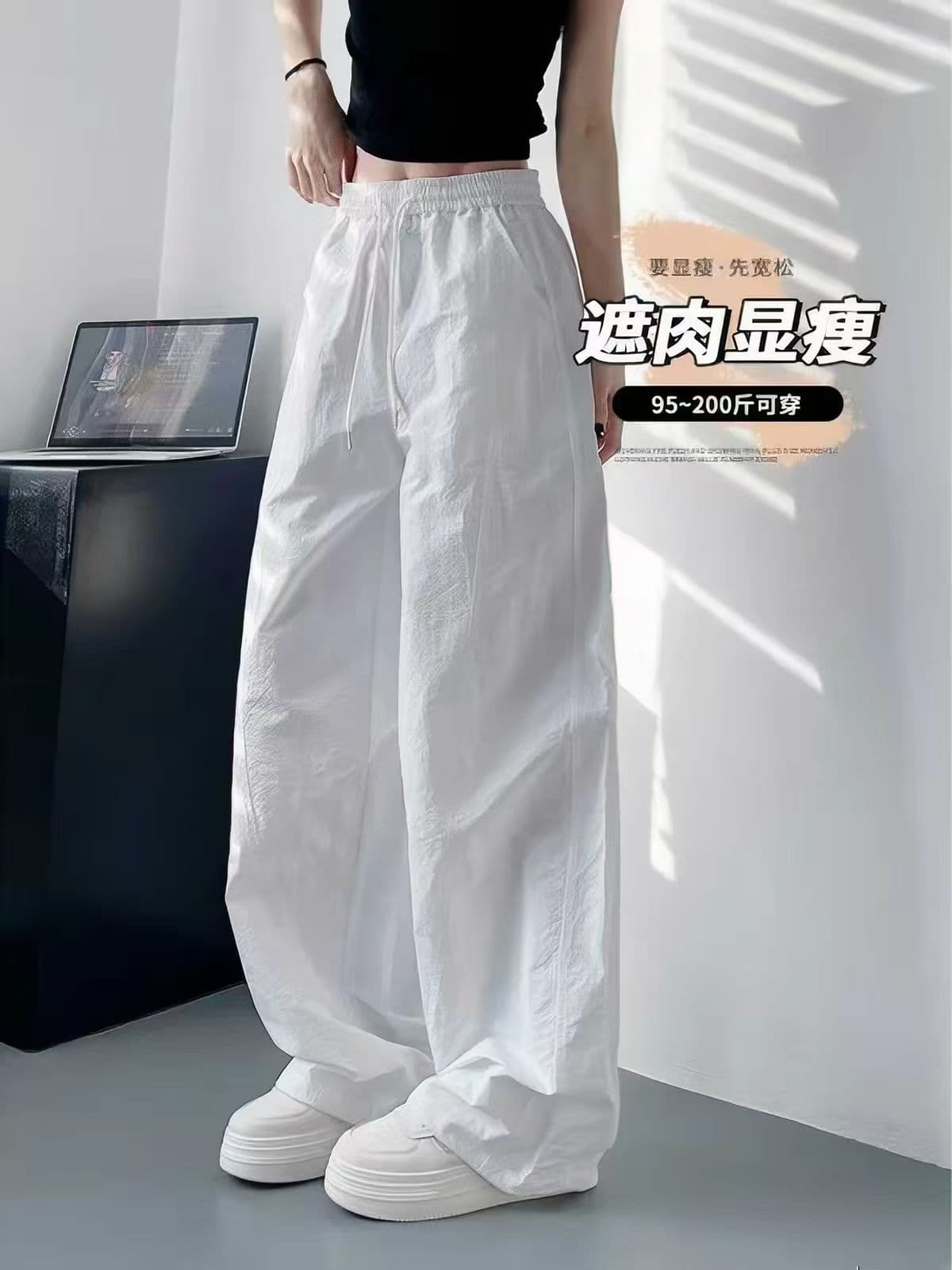 3 차원 허리 머리 화이트 불 투수 속도 건조한 바지 여성 여름 얇은 스타일 루즈핏 bf 느긋한 바람 자외선 차단 속도 건조한 운동 바지 상세 이미지 3