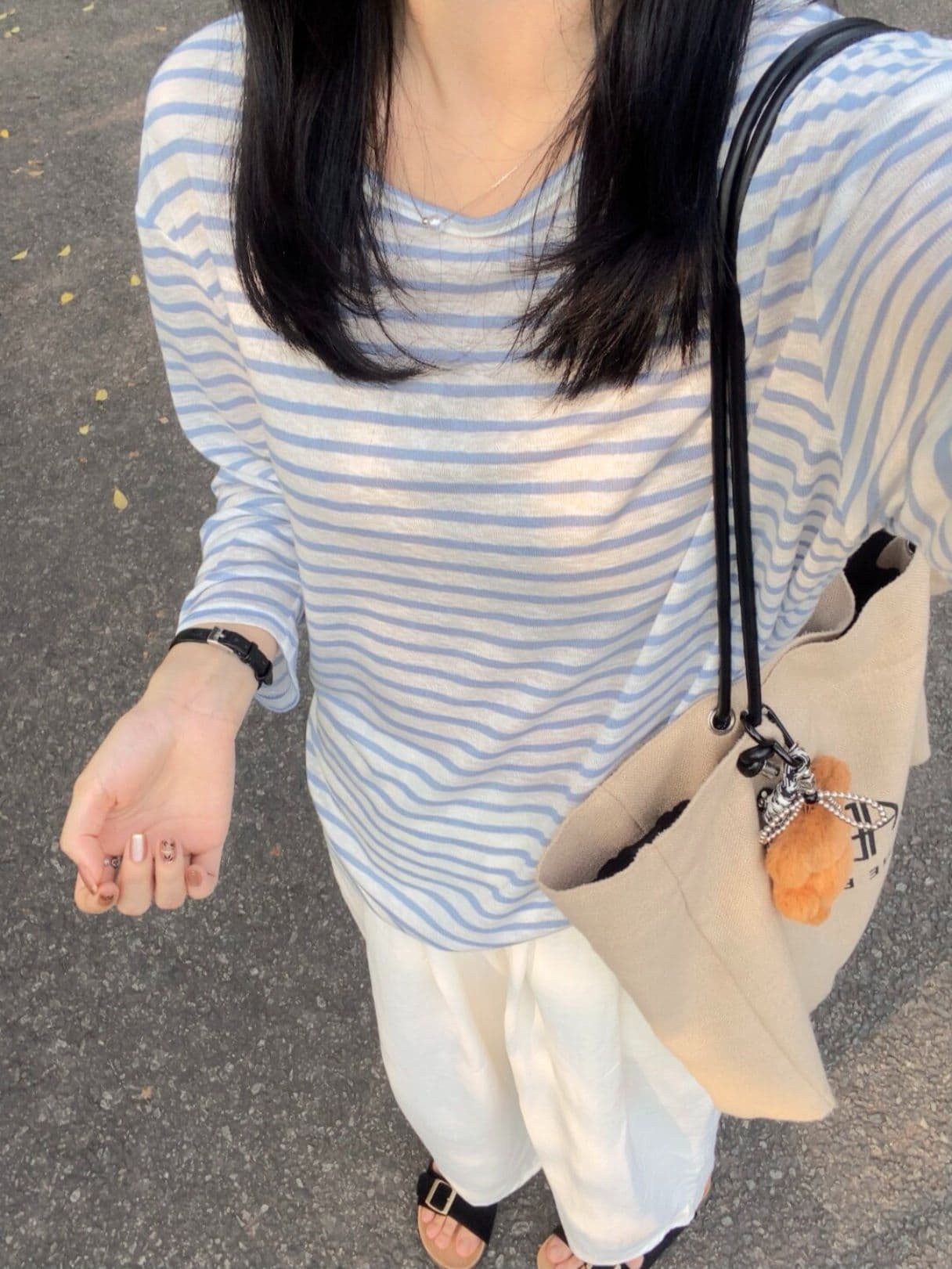 40 라이 경기 서울 25 면 35 폴리 에스터 느긋한 스트라이프 망사 긴팔 티셔츠 여성 여름 다용도 얇은 스타일 자외선 차단 맨위 상세 이미지 43