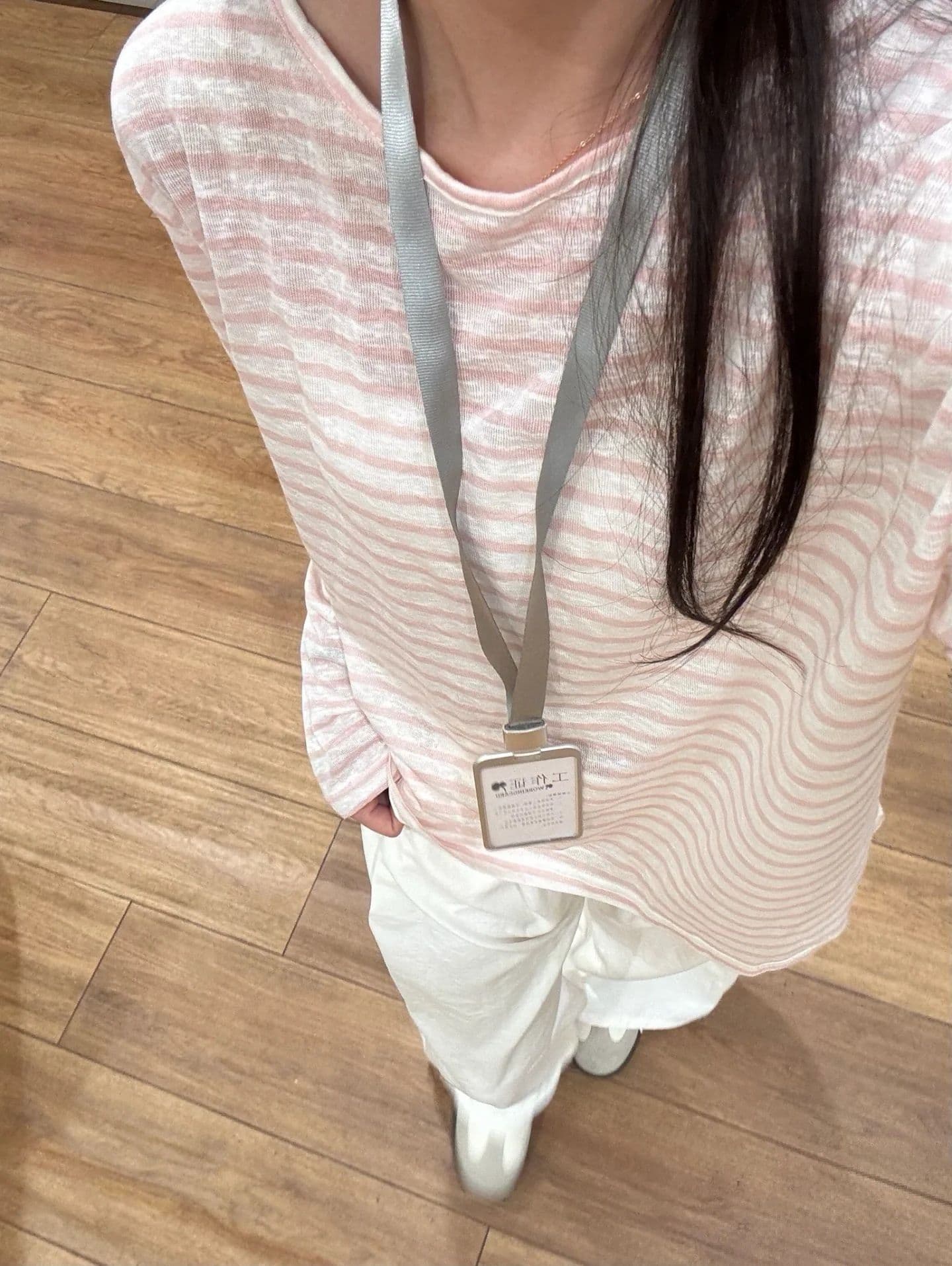 40 라이 경기 서울 25 면 35 폴리 에스터 느긋한 스트라이프 망사 긴팔 티셔츠 여성 여름 다용도 얇은 스타일 자외선 차단 맨위 이미지 2