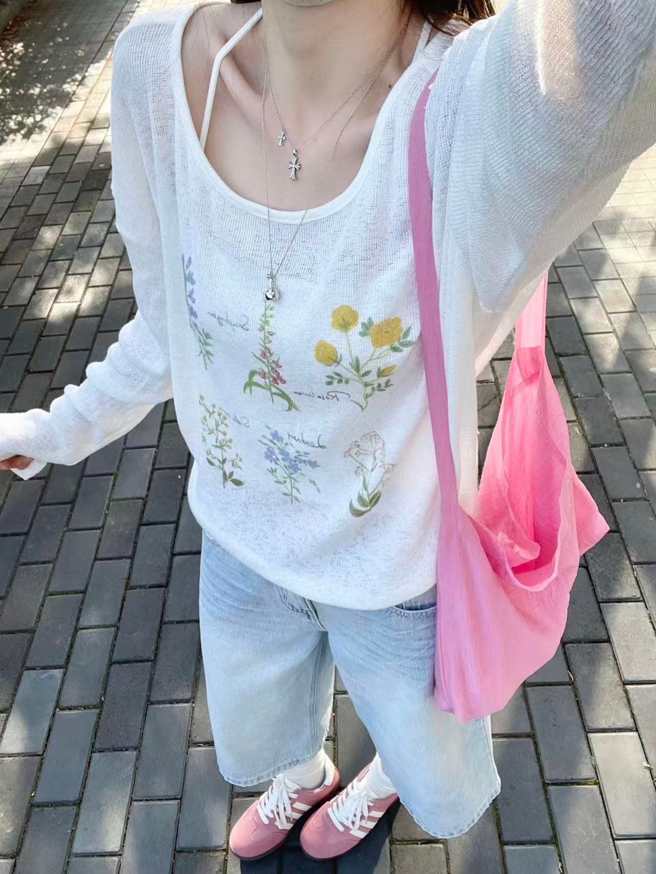 느슨함 센스 여름 화이트 얇고 가벼운 블라우스 여성 한 부서 라이 경기 서울 통기성 긴팔 루즈핏 맨위 상세 이미지 2