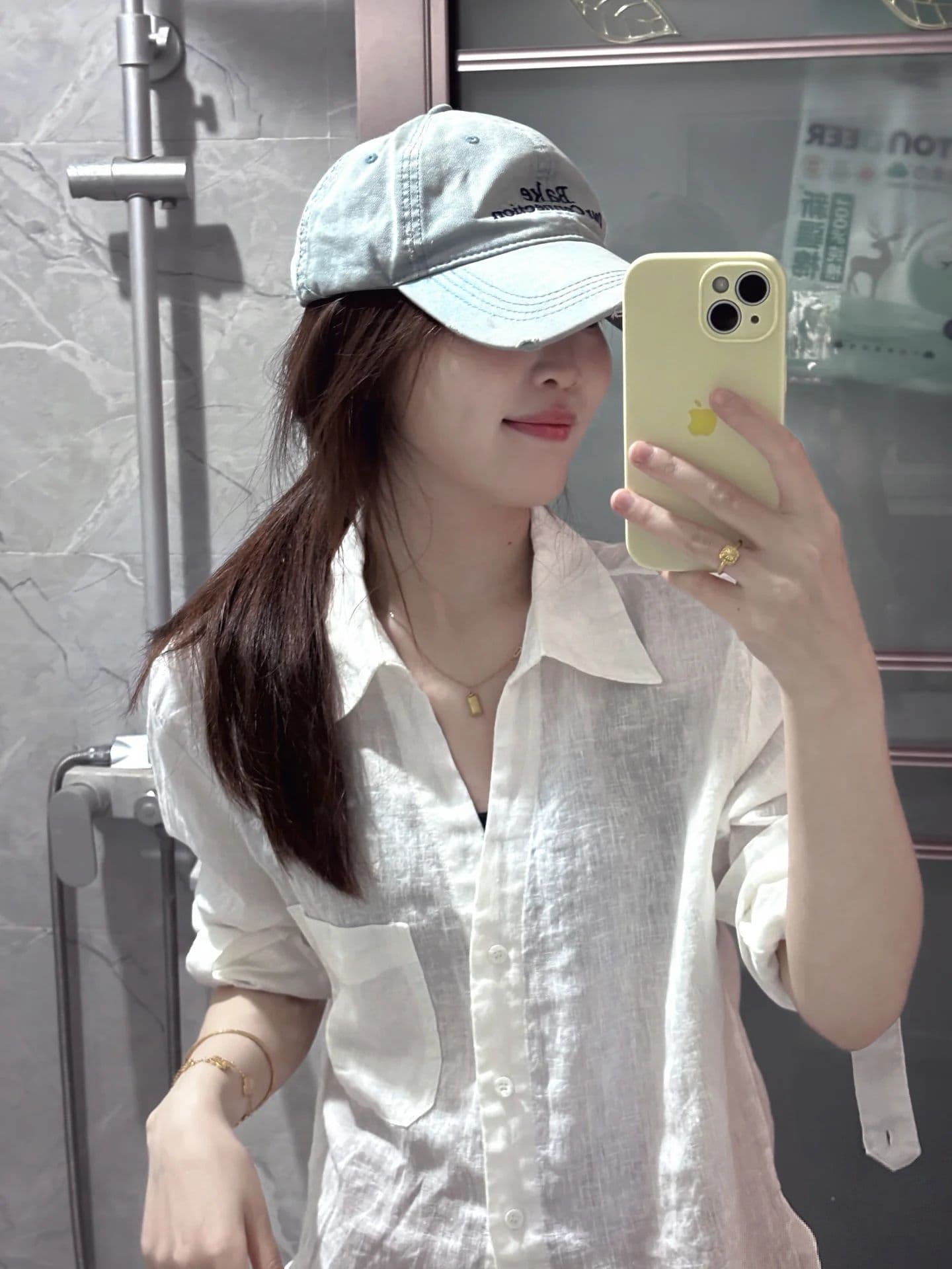 프랑스식 박하 녹색 셔츠 여성 긴 소매 여름 얇은 스타일 출퇴근 캐주얼 디자인 센스 작은 대중 Chic V넥 맨위 이미지 2