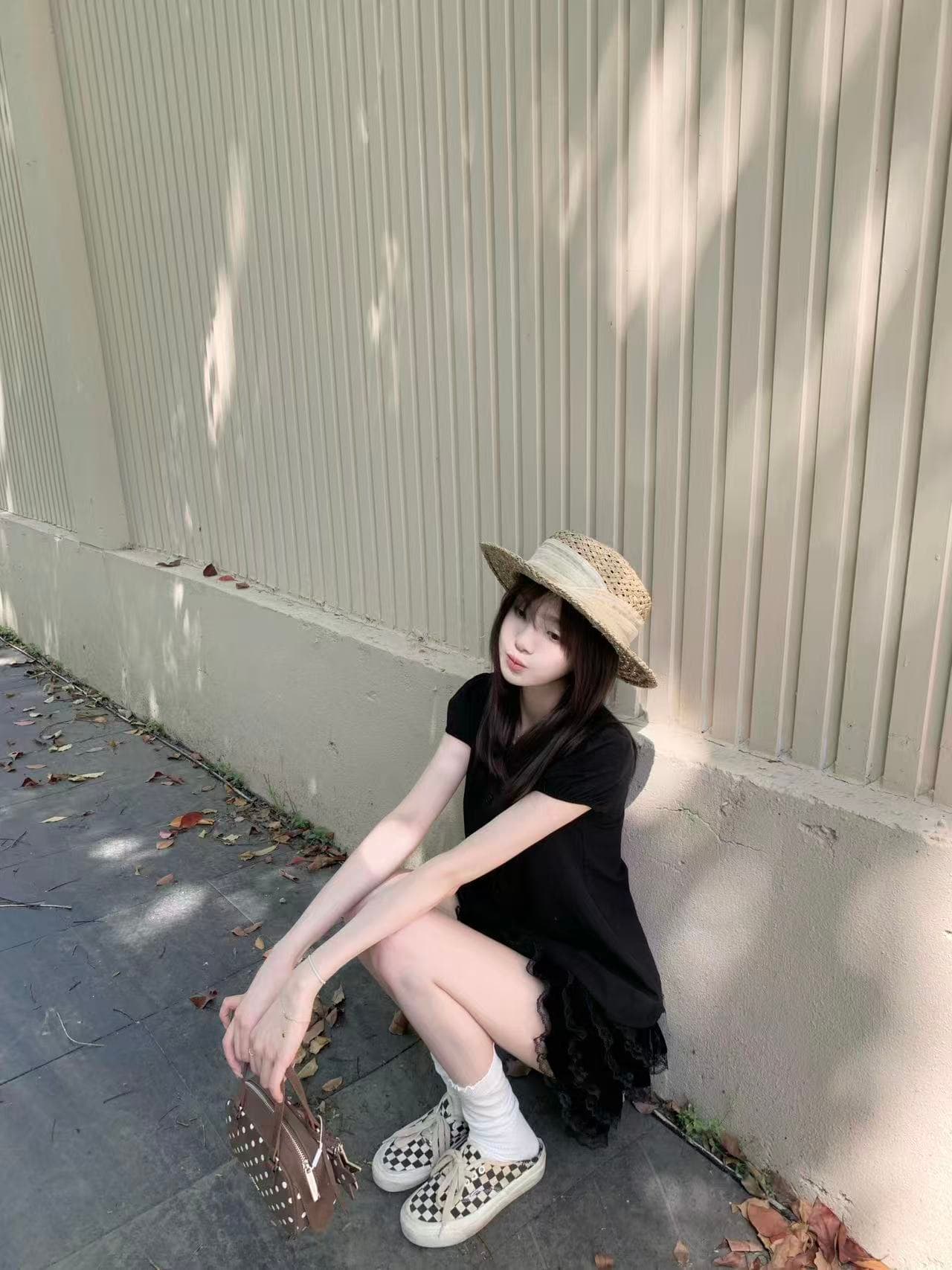 shiyiyue 달콤한 핫걸 베이비 칼라 반팔 여성 여름 아메리칸 몸매 가꾸기 거품 소매 맨위 디자인 센스 인형 셔츠 이미지 4