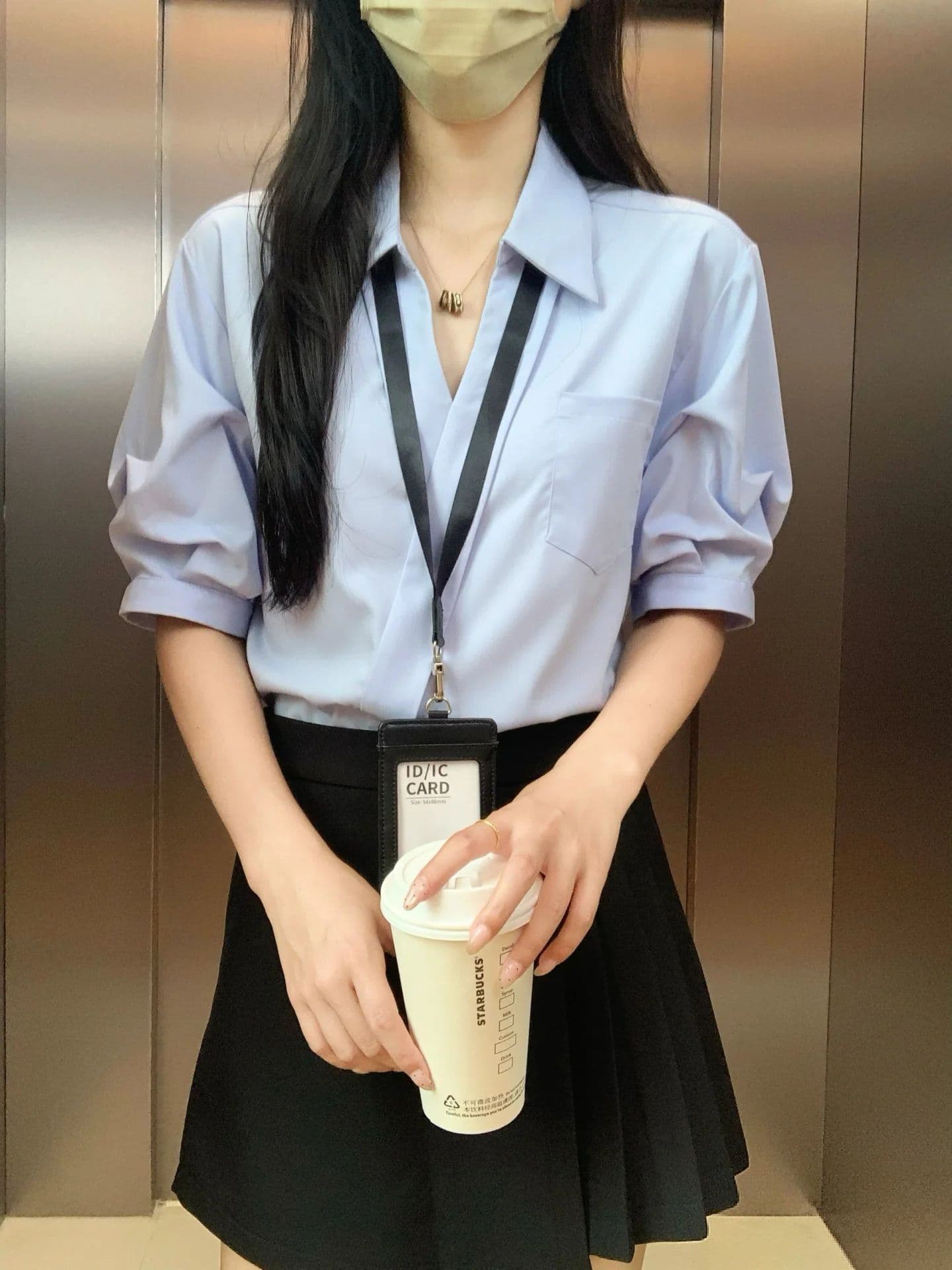 높음 지혜 센스 프랑스식 품격 화이트 폴로 칼라 반팔 여성 셔츠 여름 새로운 거품 소매 직장 출퇴근 맨위 상세 이미지 15