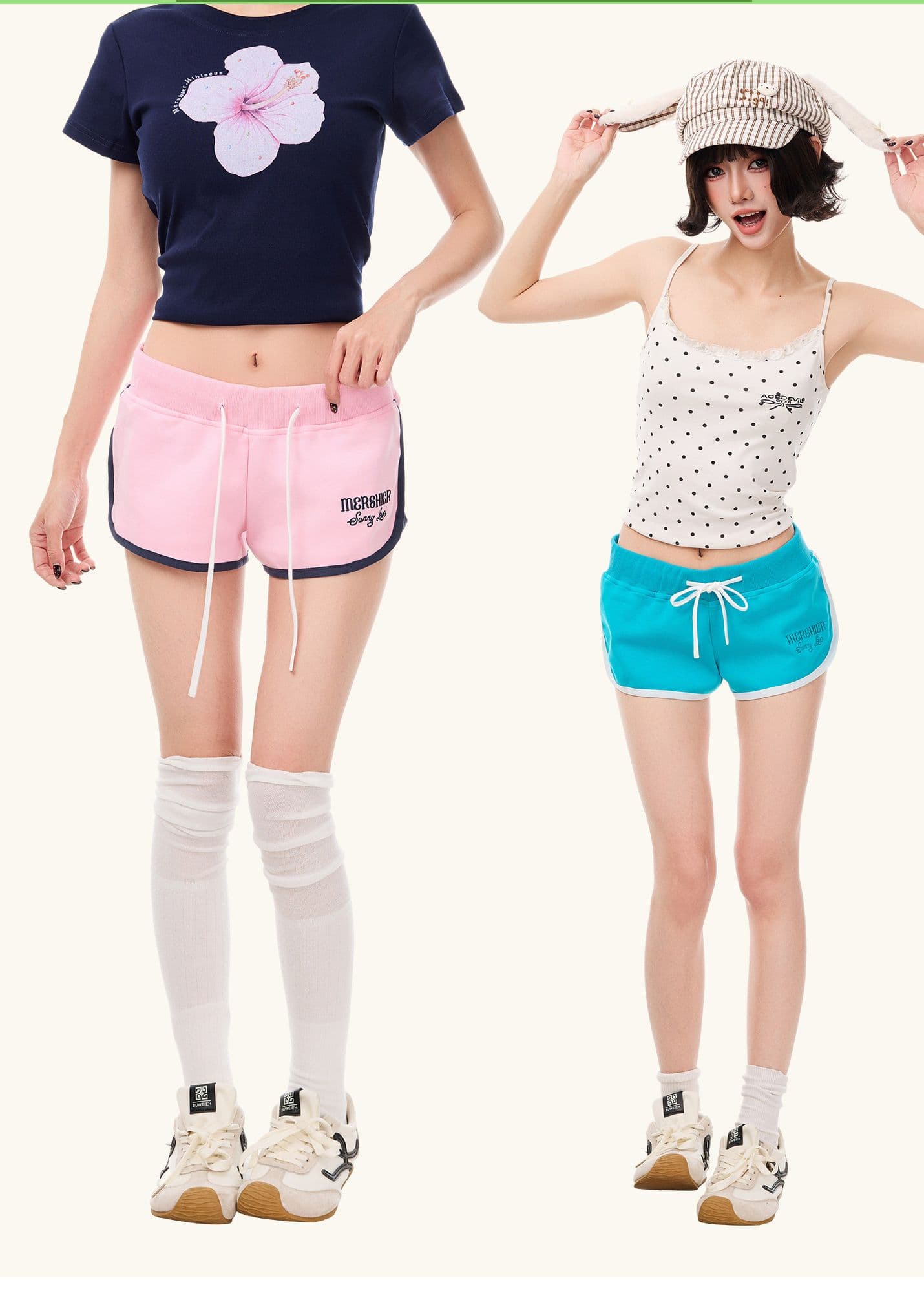 순수한 욕망 캐주얼 고급 센스 핫걸 작은 대중 루즈핏 파자마 바지 여성 여름 반바지 펌프 로프 가정 바지 수 있습니다. 외출용 상세 이미지 1