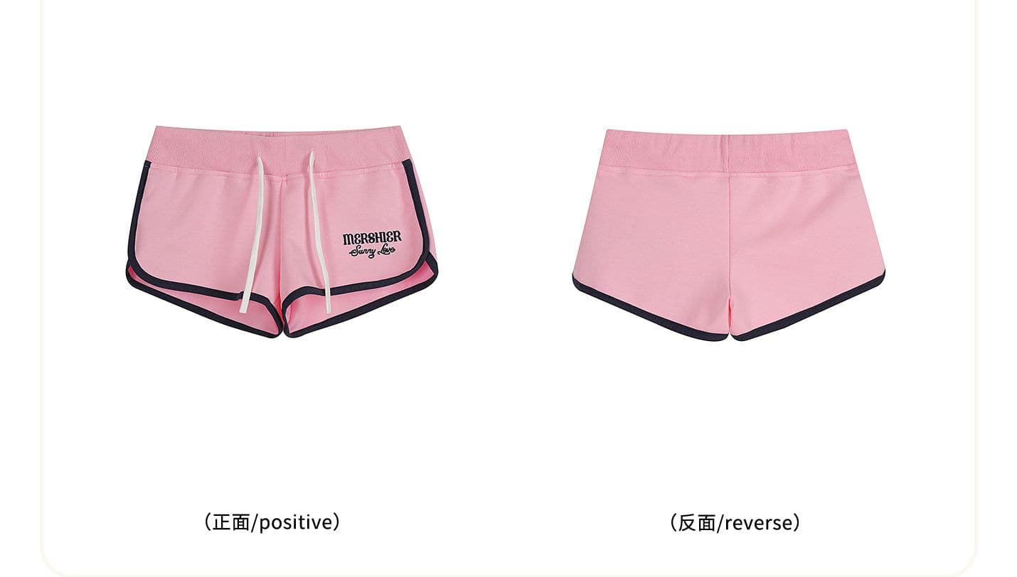 순수한 욕망 캐주얼 고급 센스 핫걸 작은 대중 루즈핏 파자마 바지 여성 여름 반바지 펌프 로프 가정 바지 수 있습니다. 외출용 상세 이미지 3