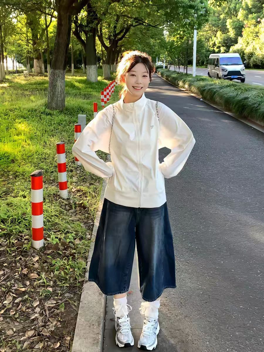 90 나일론 10 암모니아 Lun 원본 나일론 신축성 이중선 보다 작은 서울 여름 느긋한 느슨함 센스 한 부서 출퇴근 착용 가져 가라. 상세 이미지 11