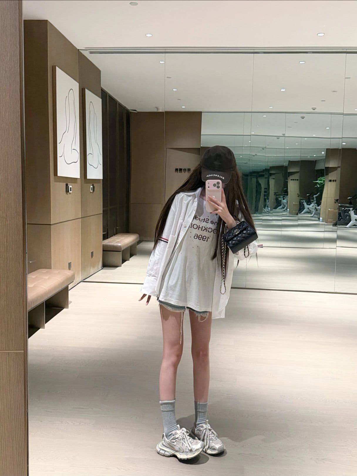 여성 셔츠 인터넷 유명인 스트라이프 완장 디자인 셔츠 여성 상세 이미지 3