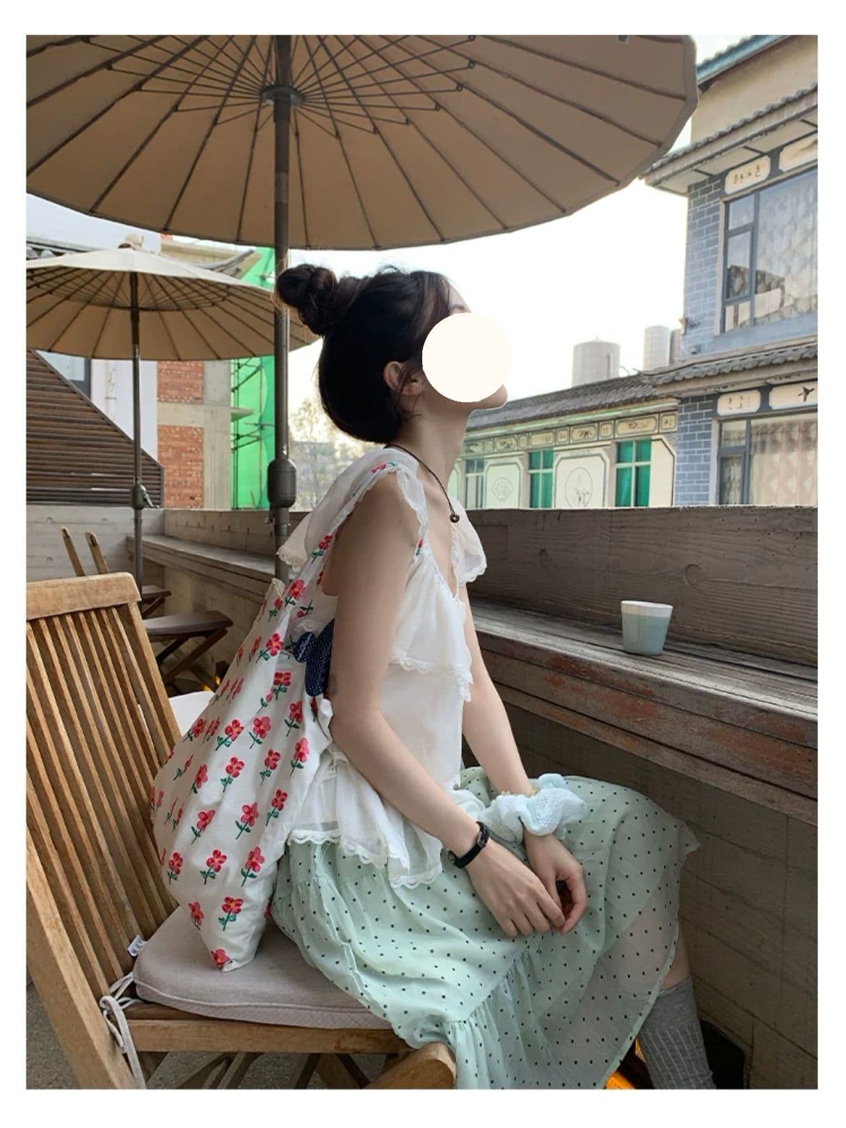 센 부서 소녀 도트 무늬 반신 스커트 여성 새로운 여름 작은 키 한 마디 퍼프 미니 스커트 중간 스커트 상세 이미지 9